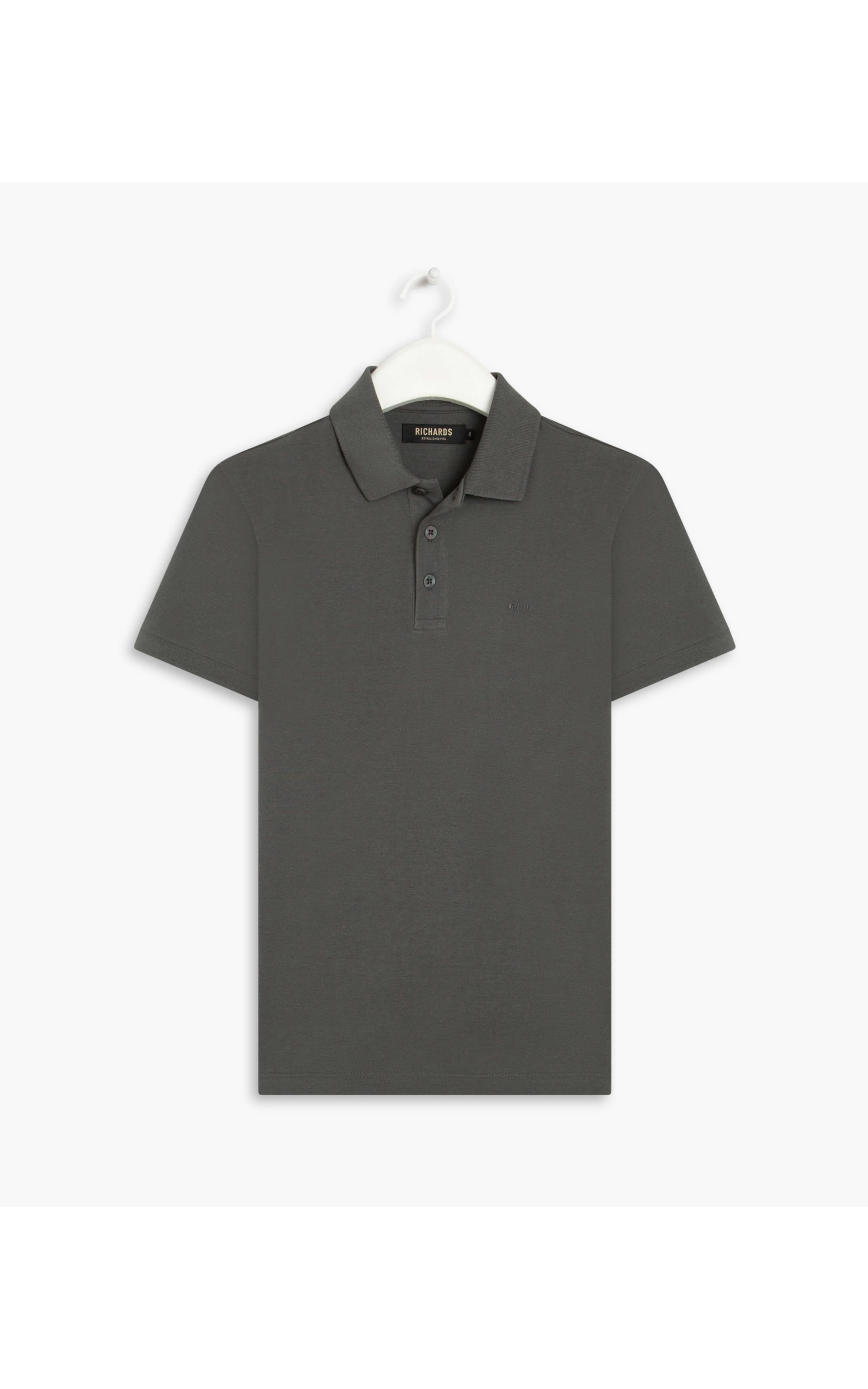 Polo Piquet Mescla Básica m Chumbo Mescla