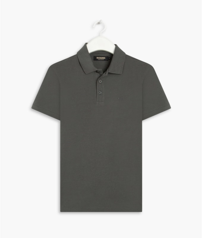 Polo Piquet Mescla Básica m Chumbo Mescla