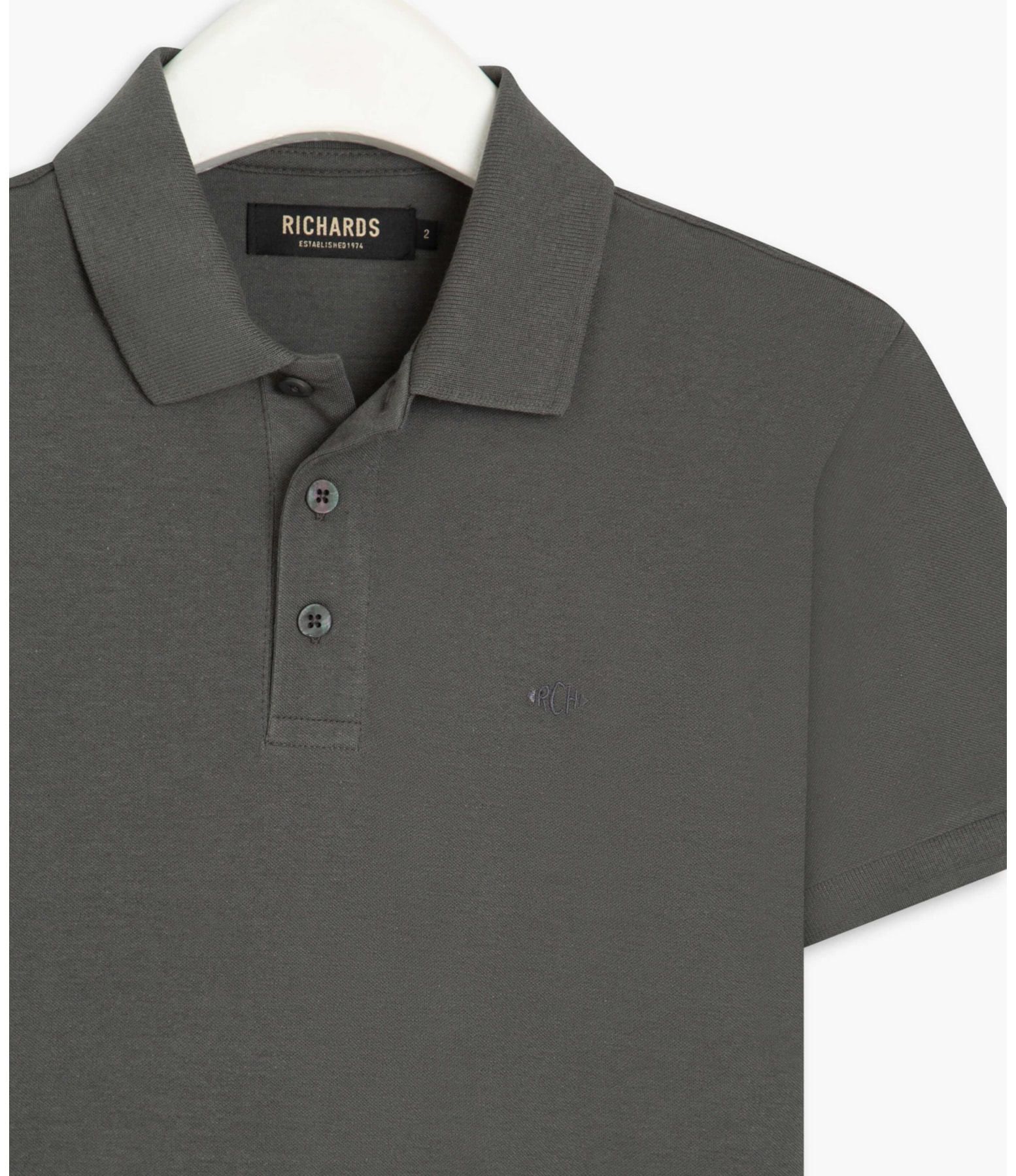 Polo Piquet Mescla Básica m Chumbo Mescla