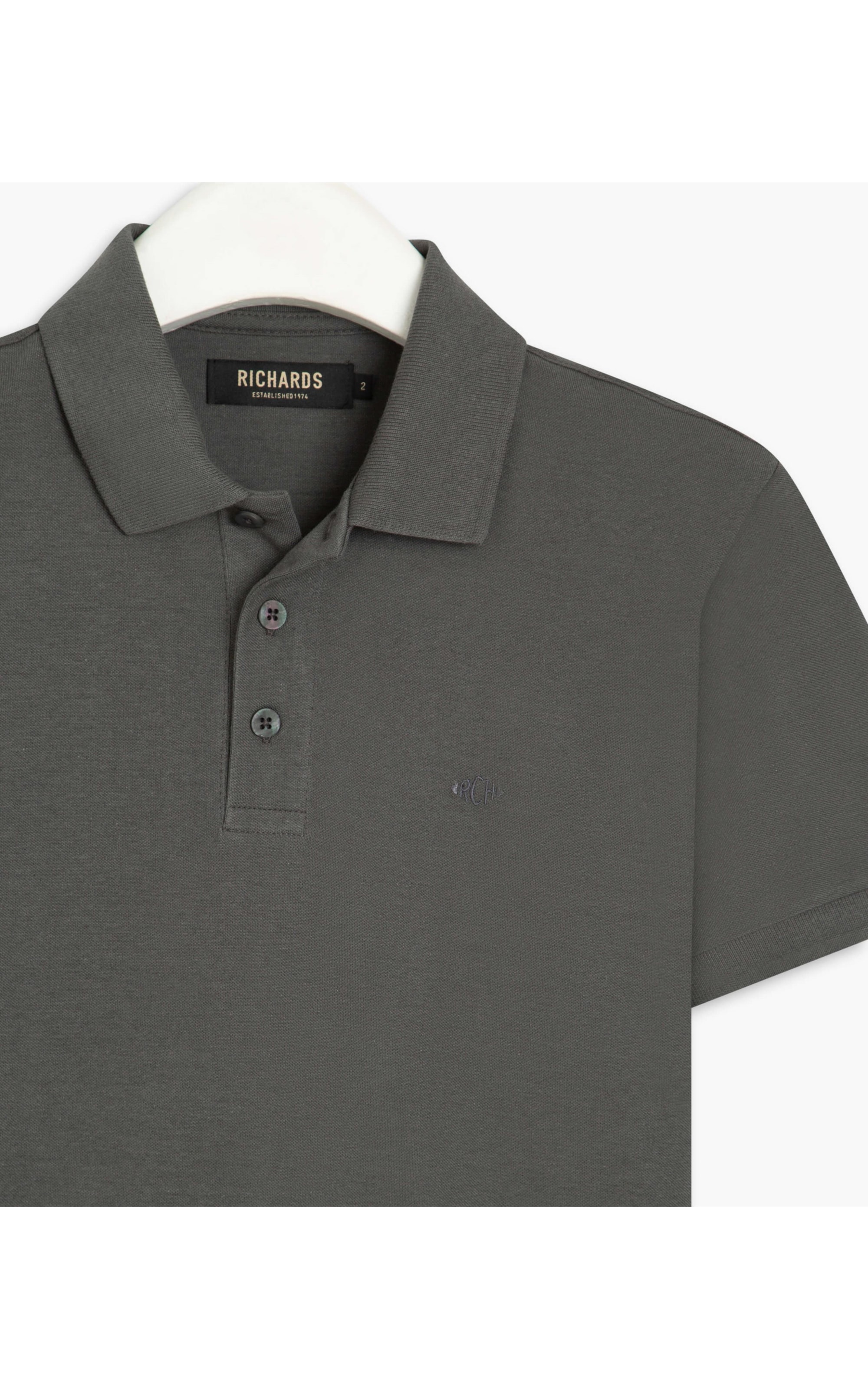 Polo Piquet Mescla Básica m Chumbo Mescla