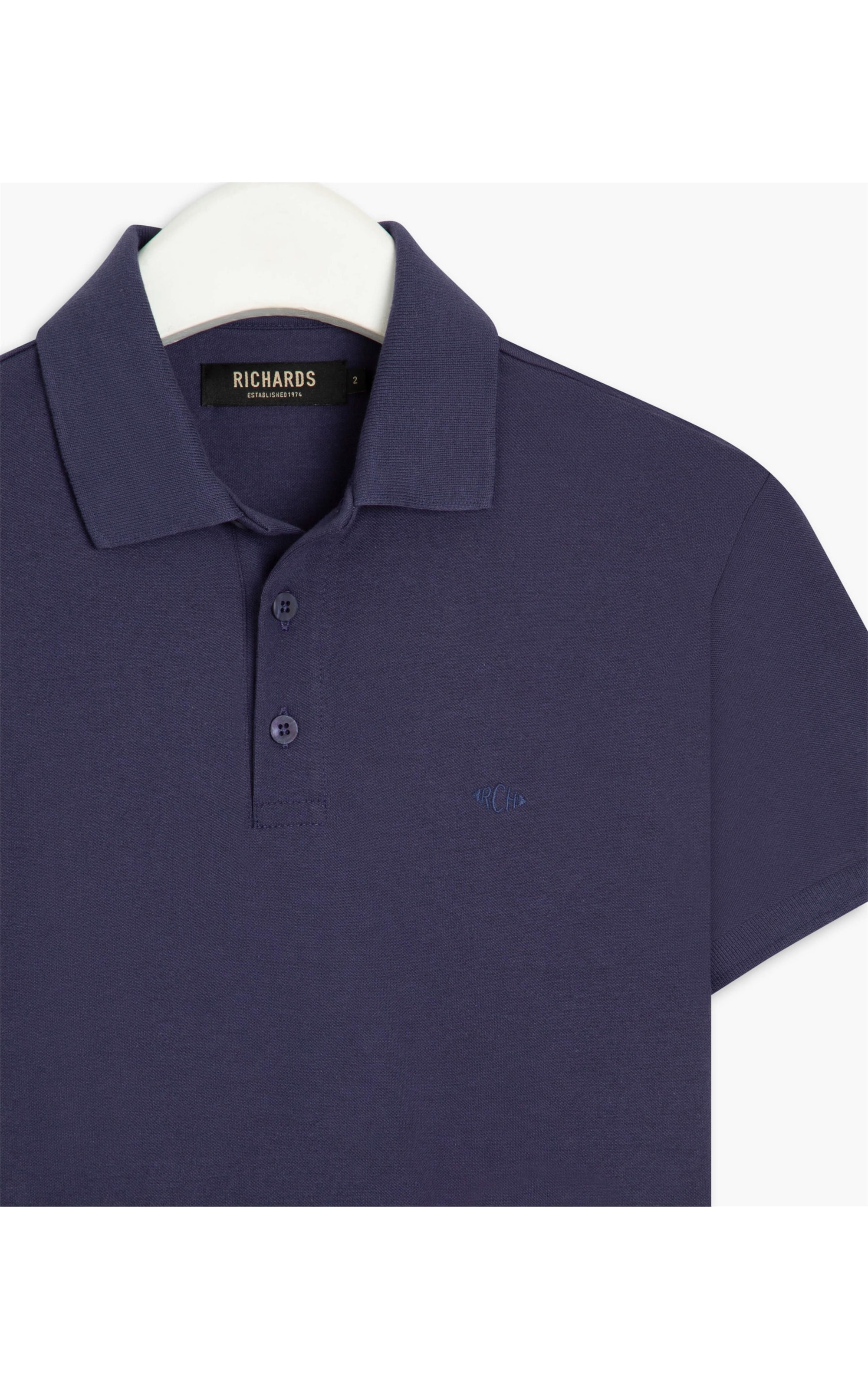 Polo Piquet Mescla Básica m Dark Navy Mescla