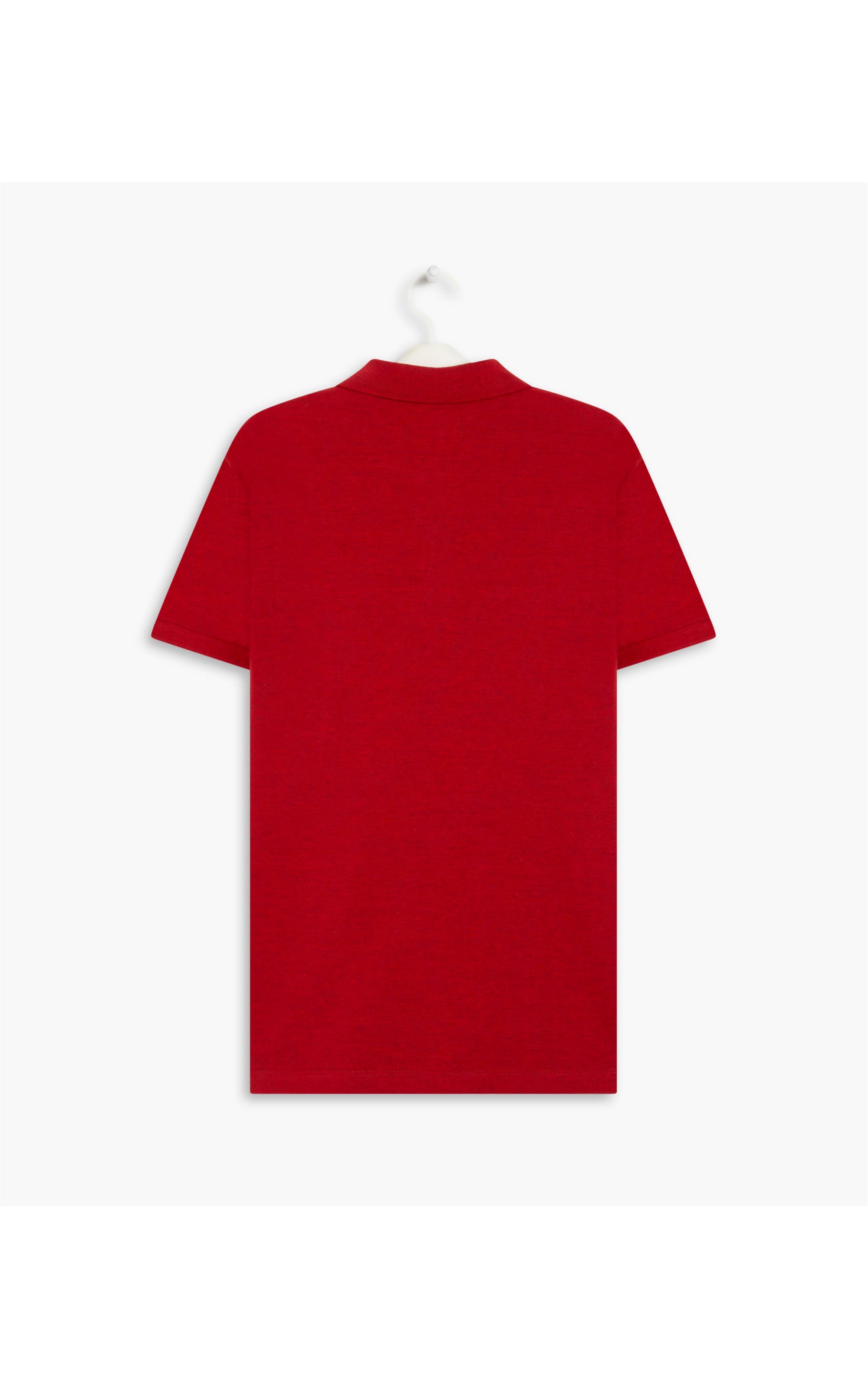 Polo Piquet Mescla Básica m Vermelho Mescla