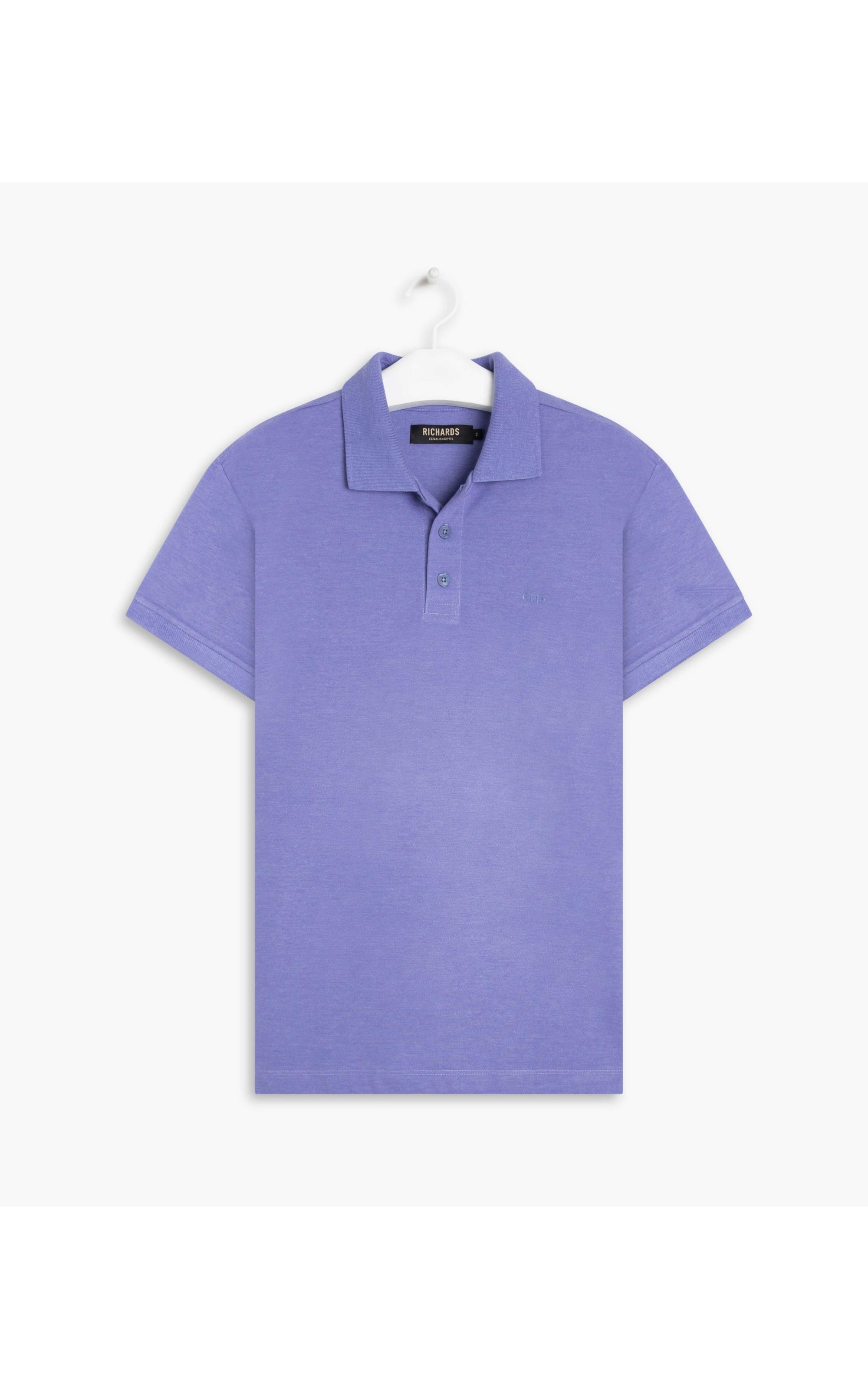 Polo Piquet Mescla Básica Mc Azul Mescla