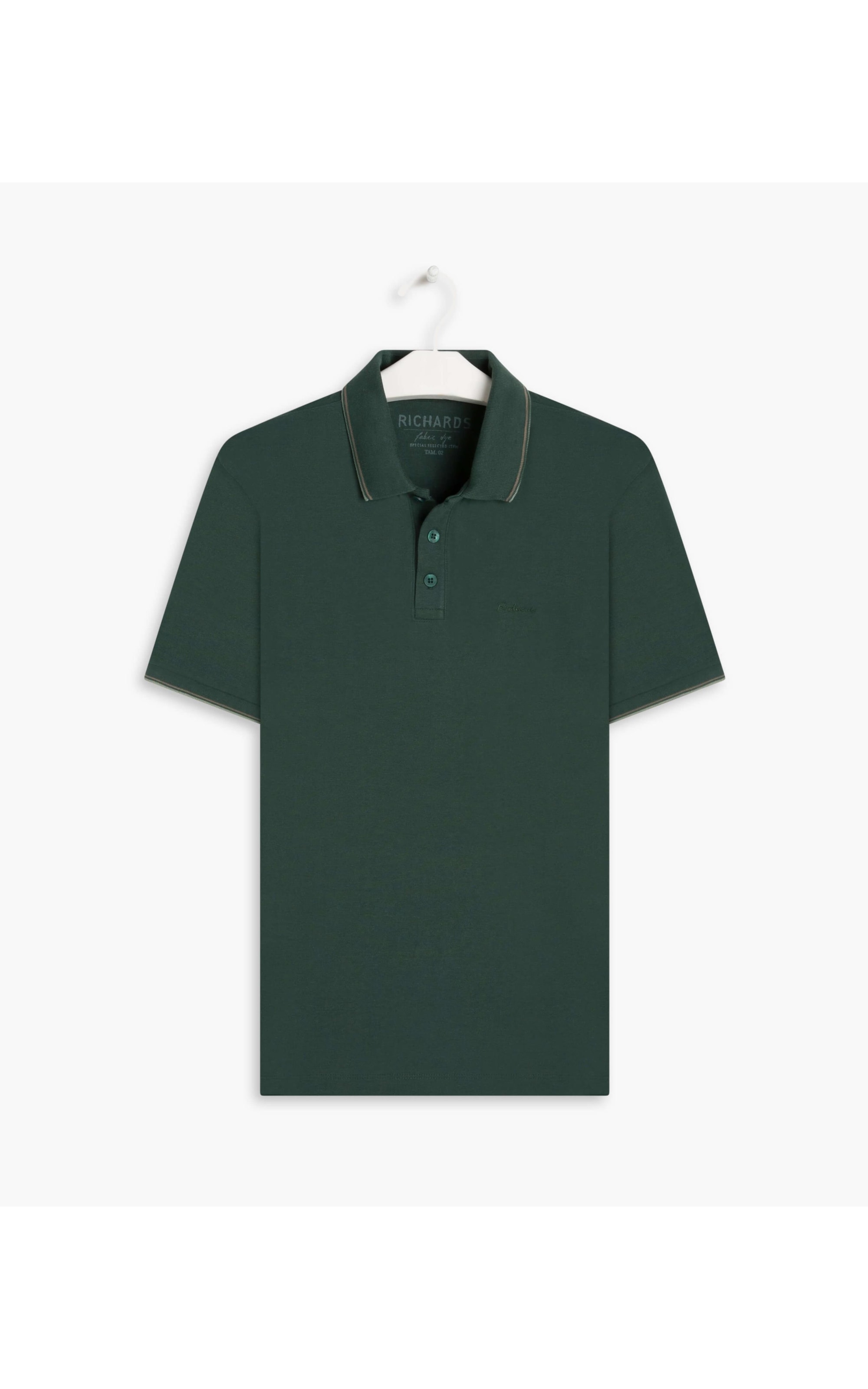 Polo Piquet Mescla Com Friso Triplo Bottle Mescla