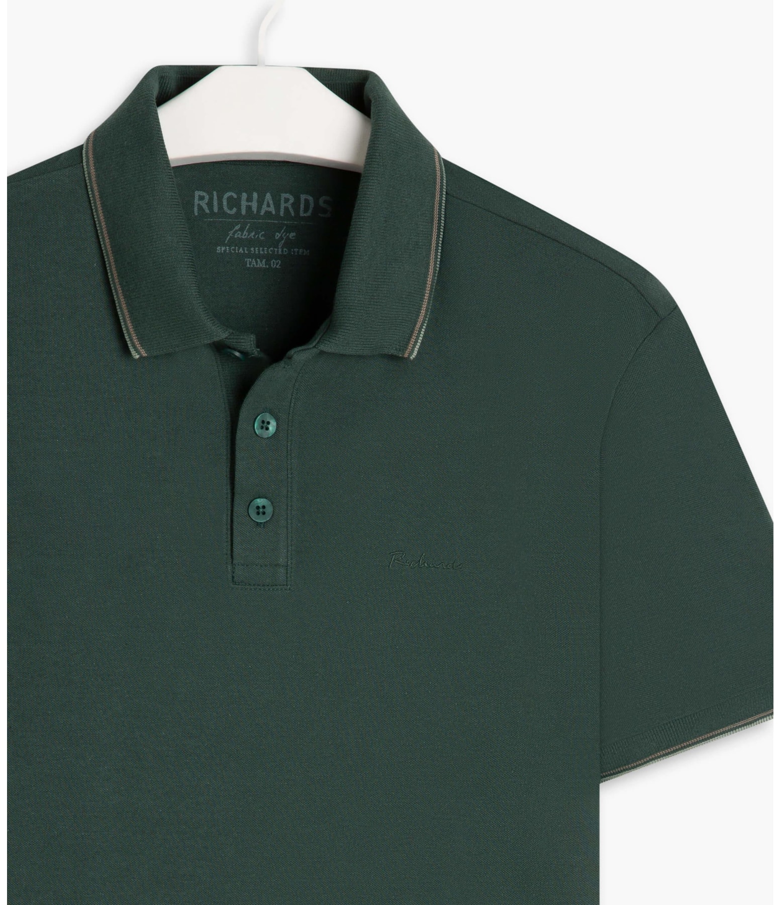 Polo Piquet Mescla Com Friso Triplo Bottle Mescla