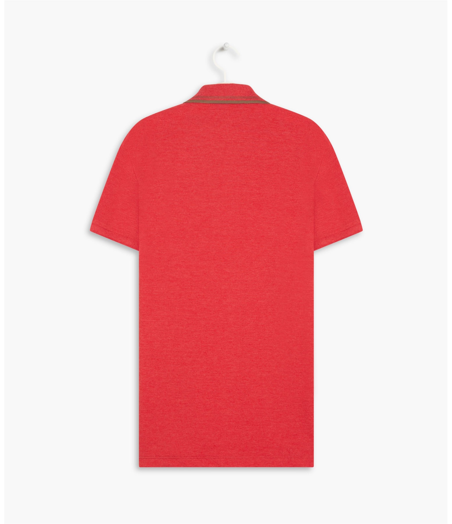 Polo Piquet Mescla Com Vermelho Mescla