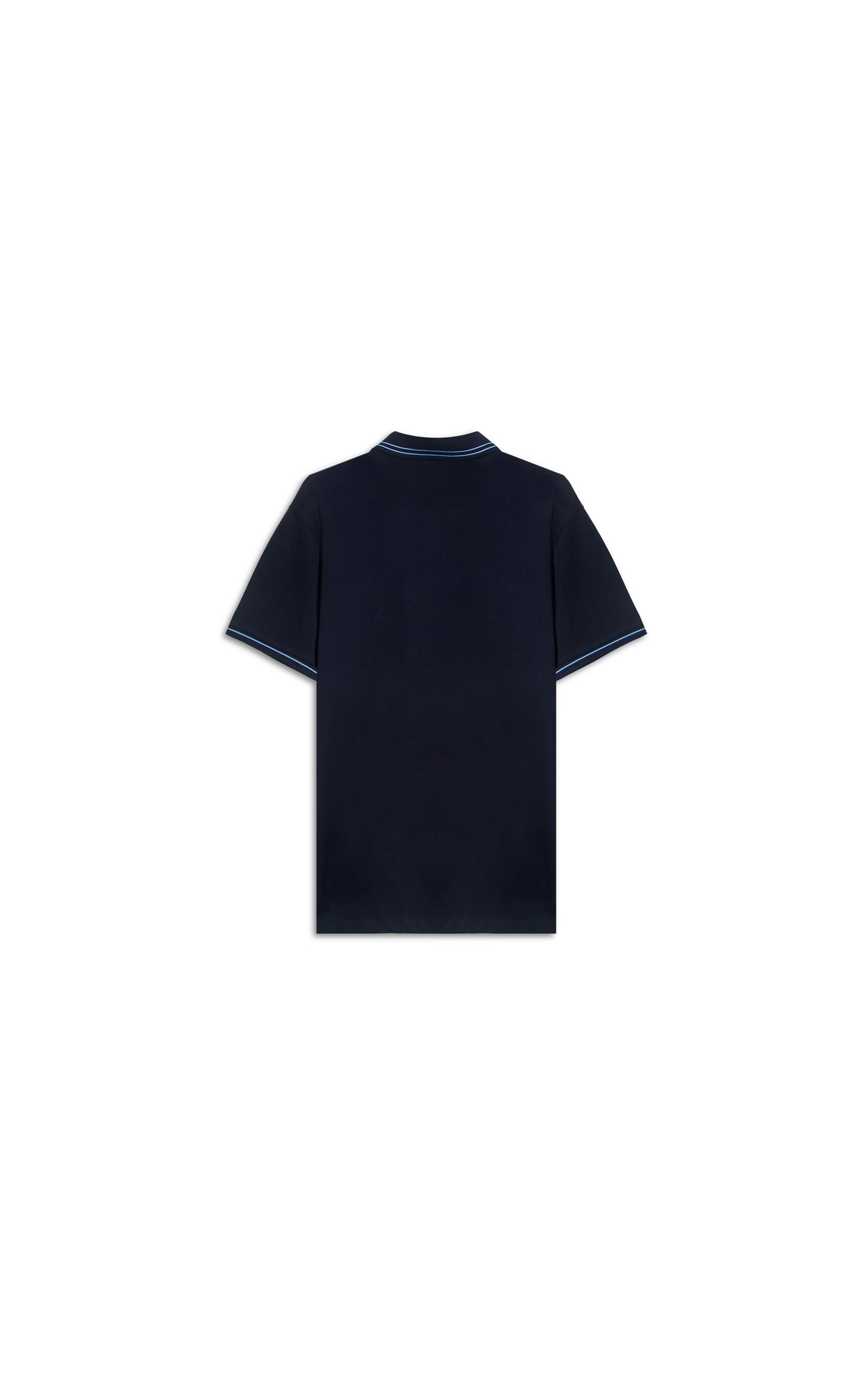 Polo Piquet Mescla Friso Duplo Basic Fit Marinho Mescla