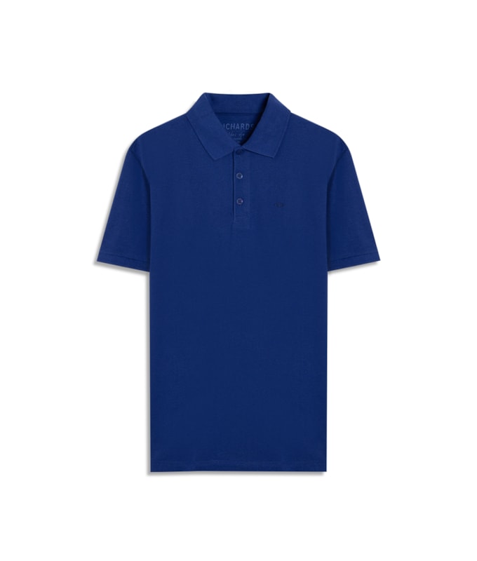 Polo Piquet Mescla Lisa Mc Azul Bic Mescla