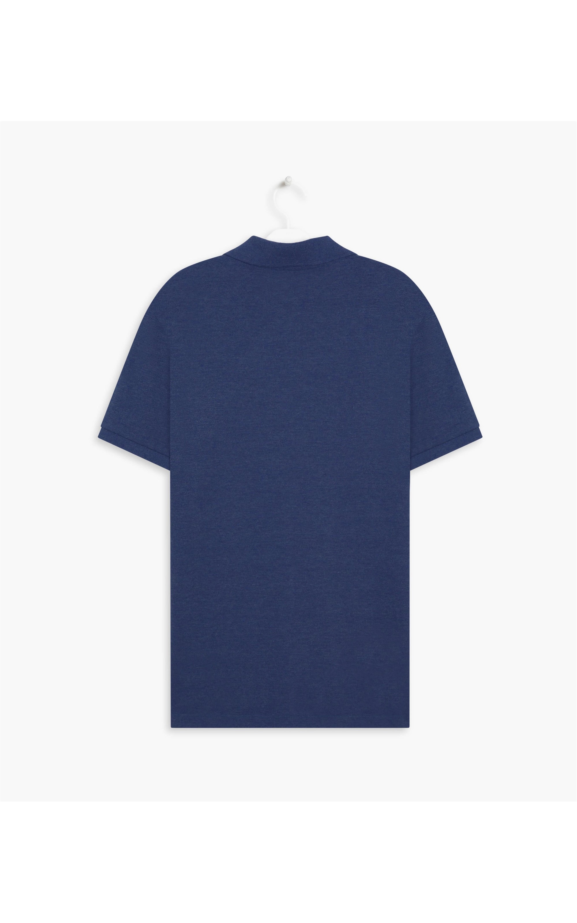 Polo Piquet Mescla Lisa Mc Azul Mescla