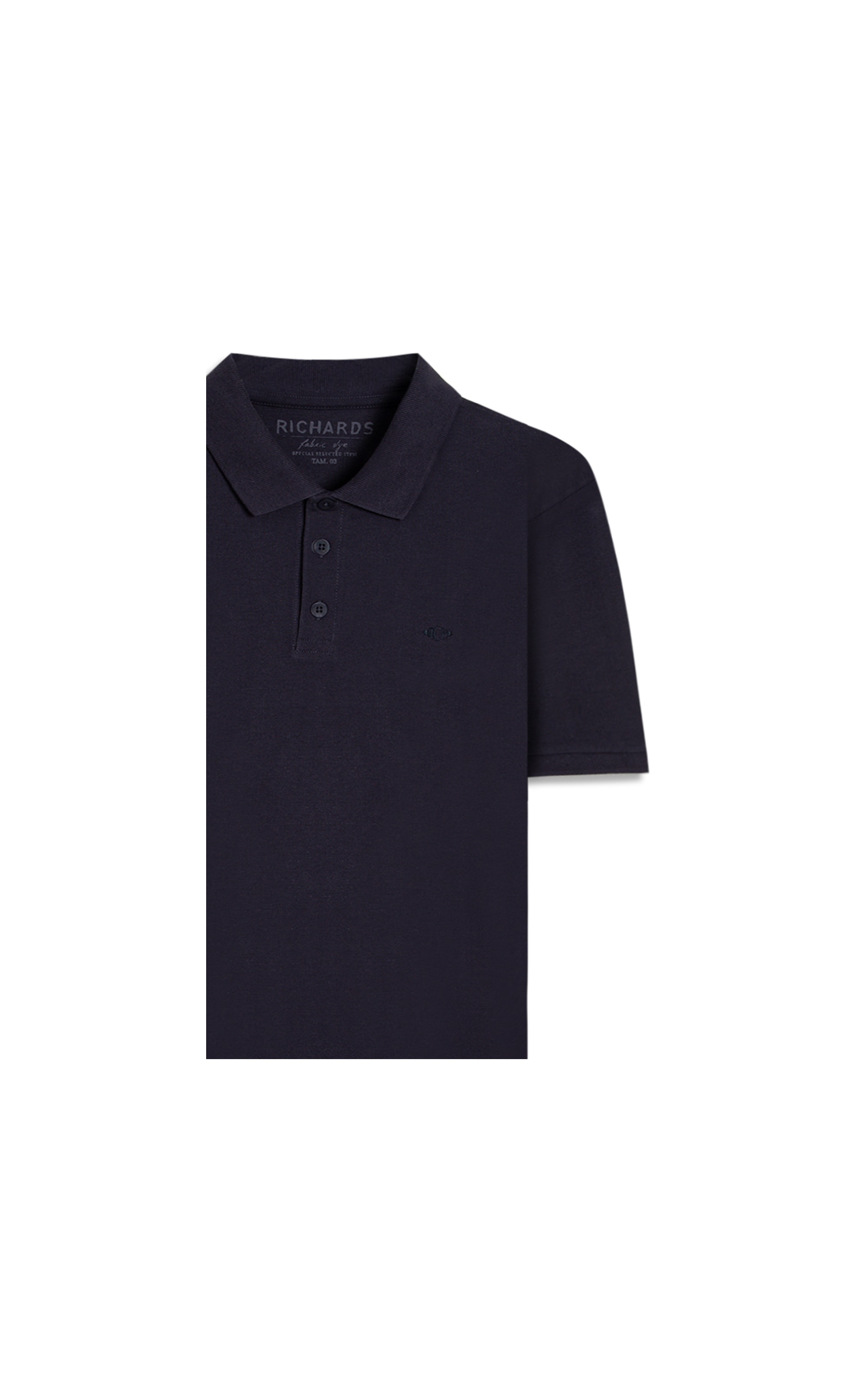 Polo Piquet Mescla Lisa Mc Dark Navy Mescla