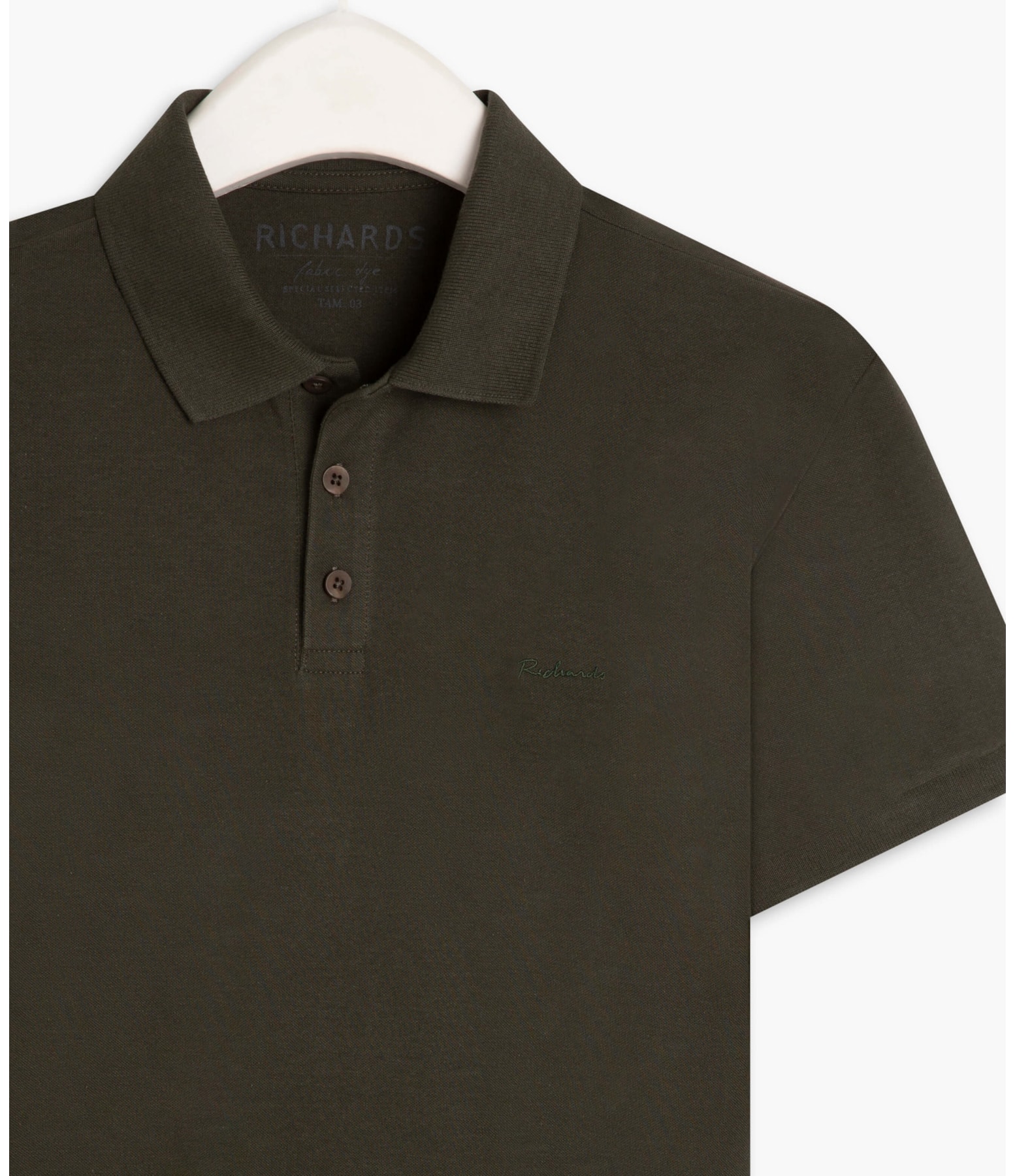 Polo Piquet Mescla Lisa Mc Verde Militar Mescla