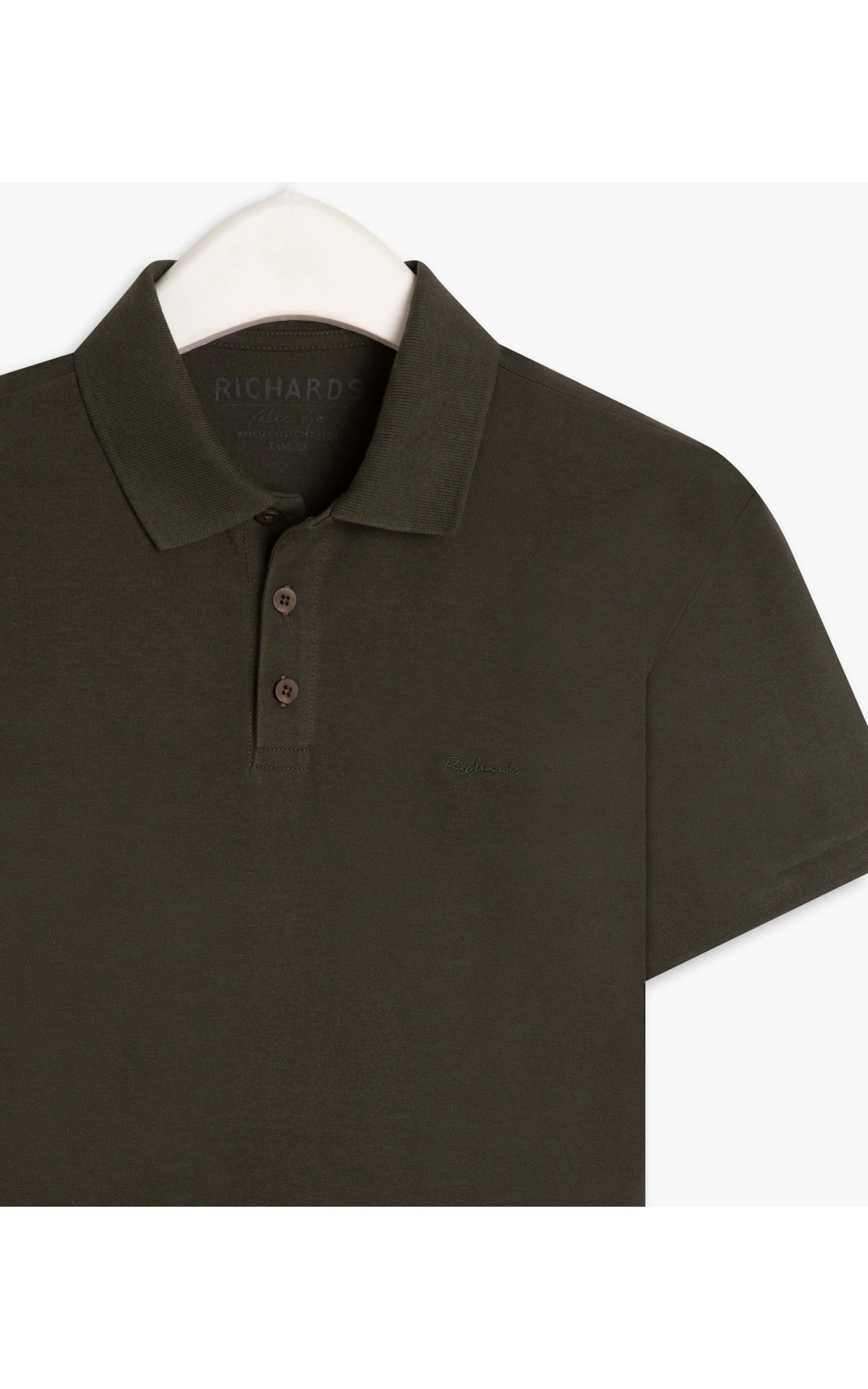Polo Piquet Mescla Lisa Mc Verde Militar Mescla