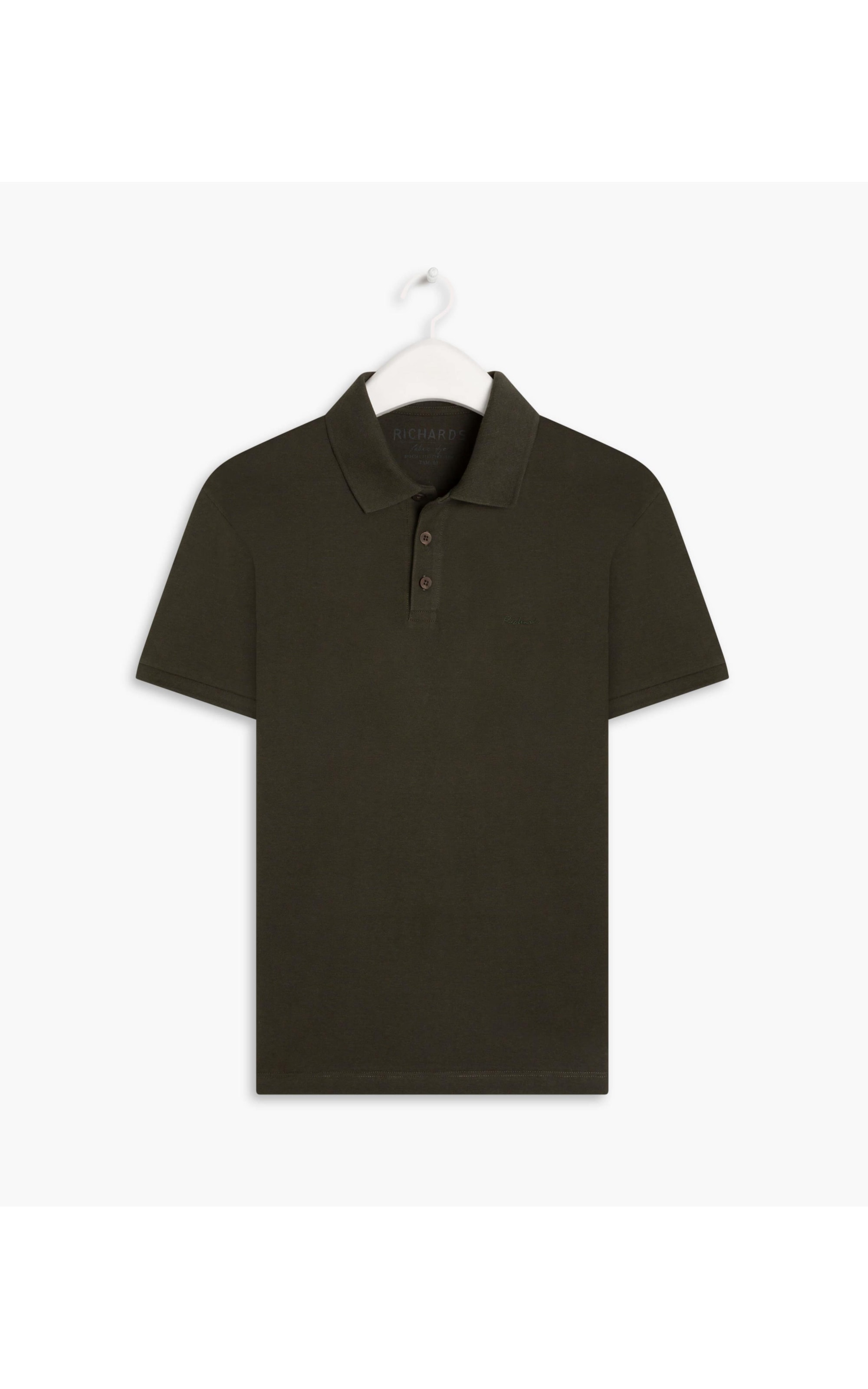 Polo Piquet Mescla Lisa Mc Verde Militar Mescla