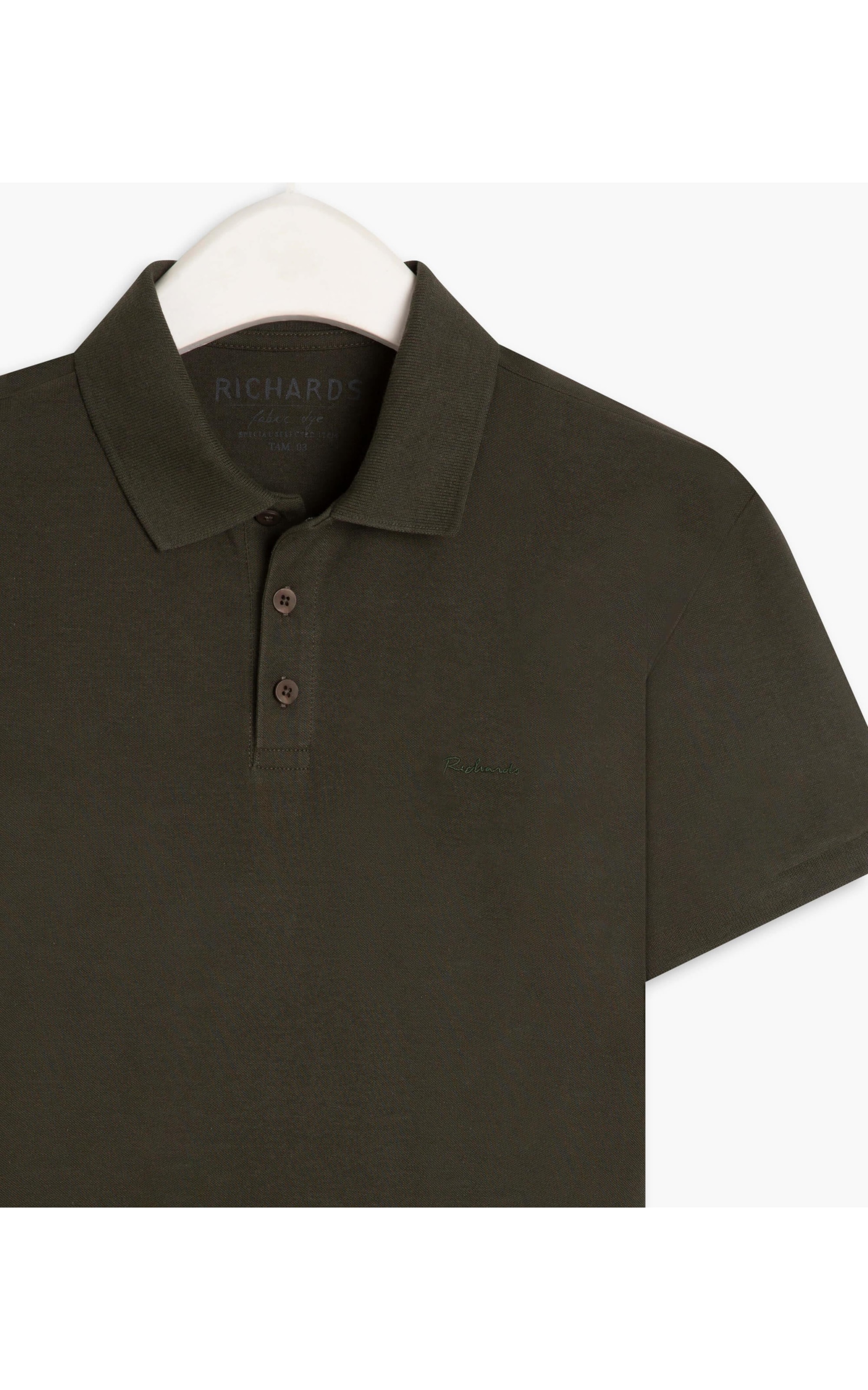 Polo Piquet Mescla Lisa Mc Verde Militar Mescla