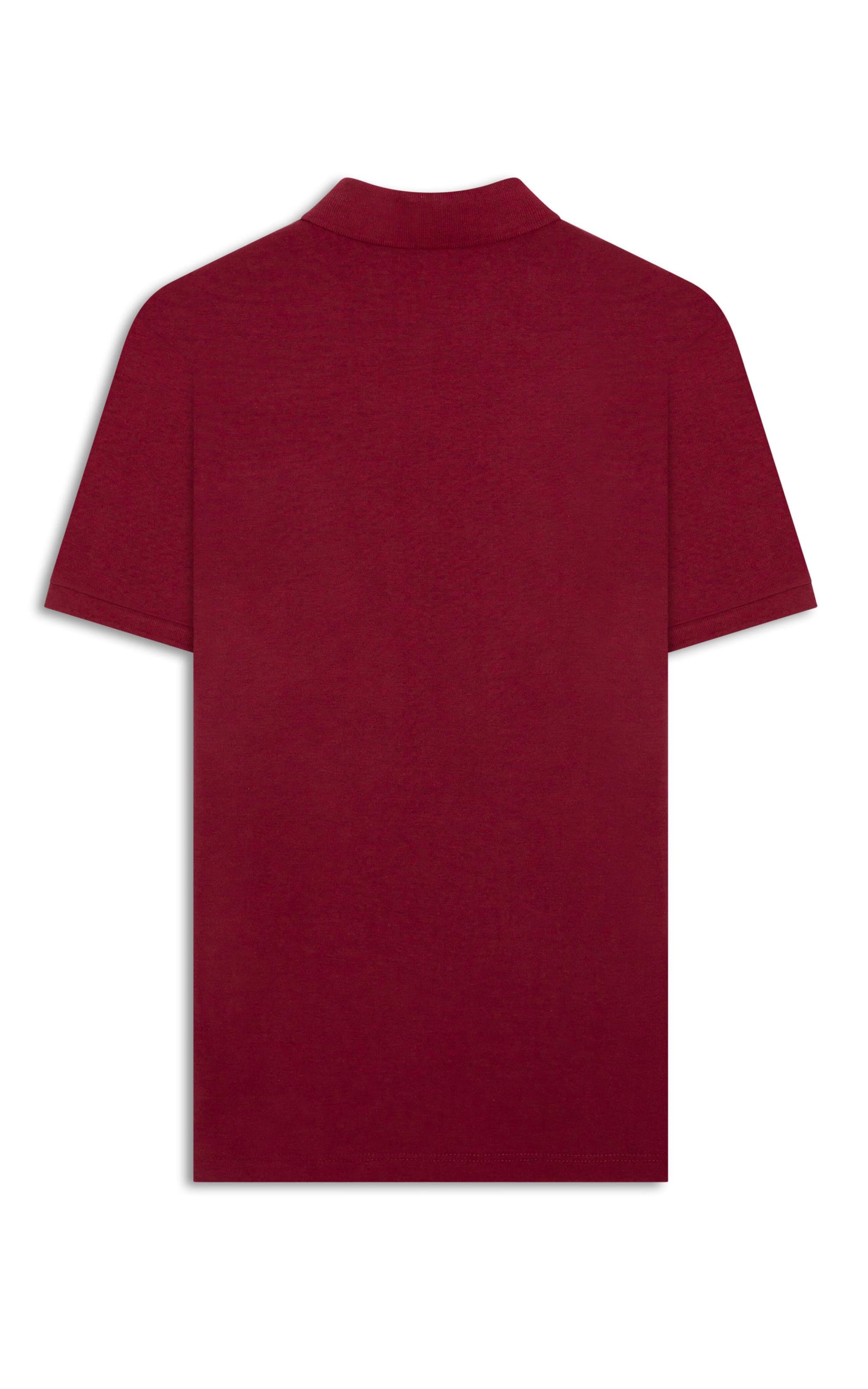Polo Piquet Mescla Lisa Mc Vermelho Mescla