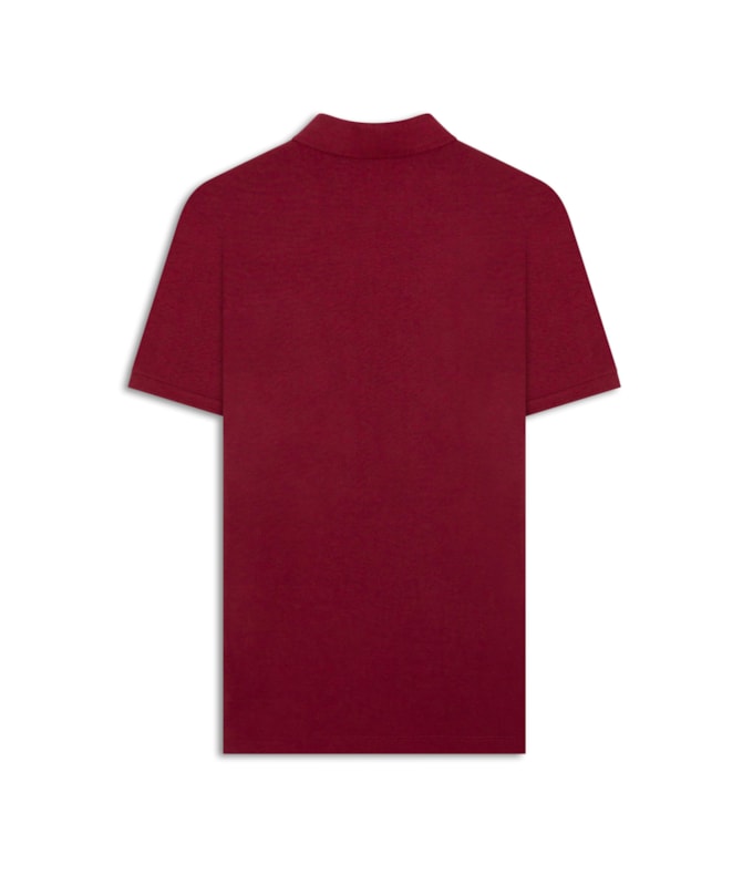 Polo Piquet Mescla Lisa Mc Vermelho Mescla