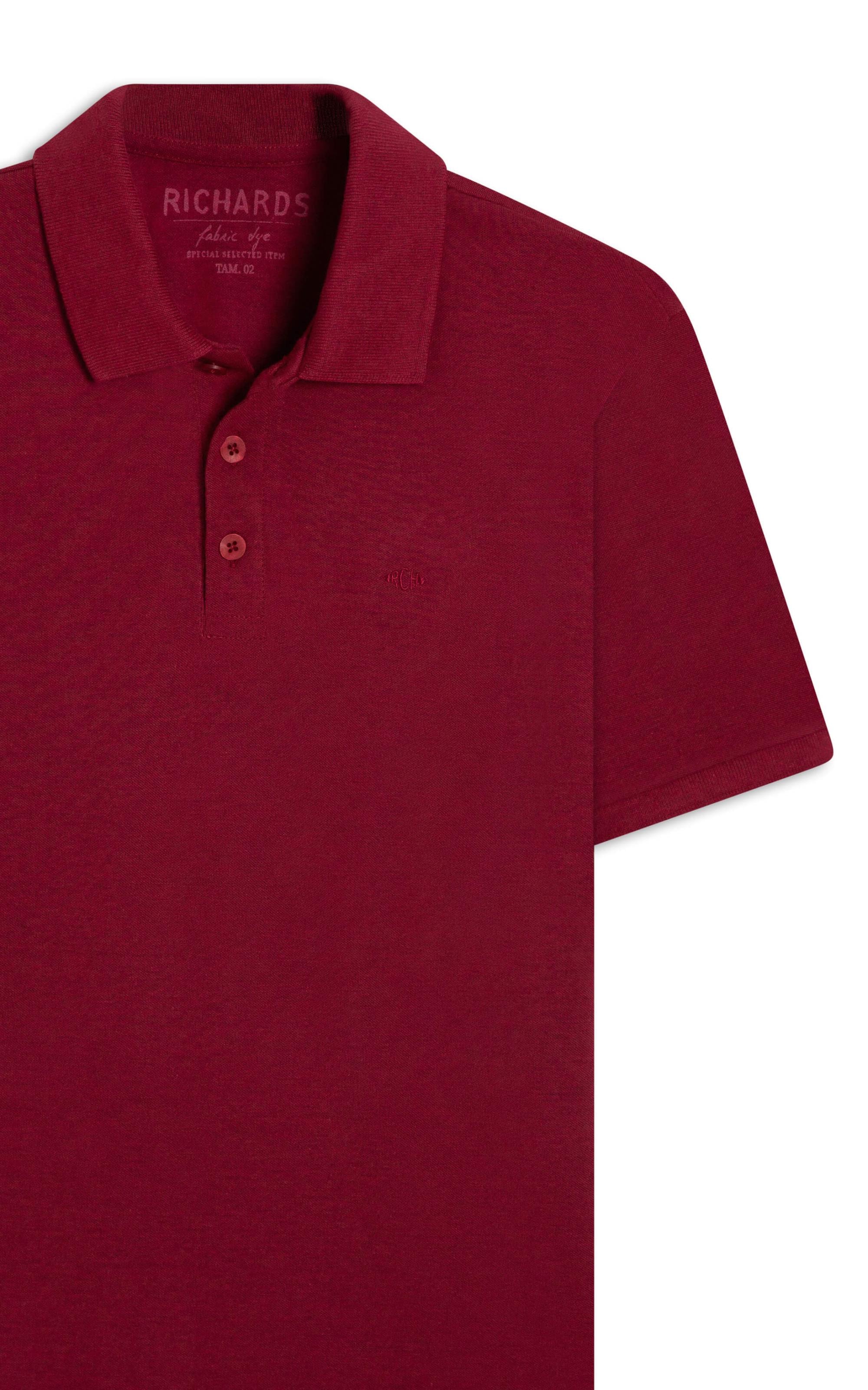 Polo Piquet Mescla Lisa Mc Vermelho Mescla