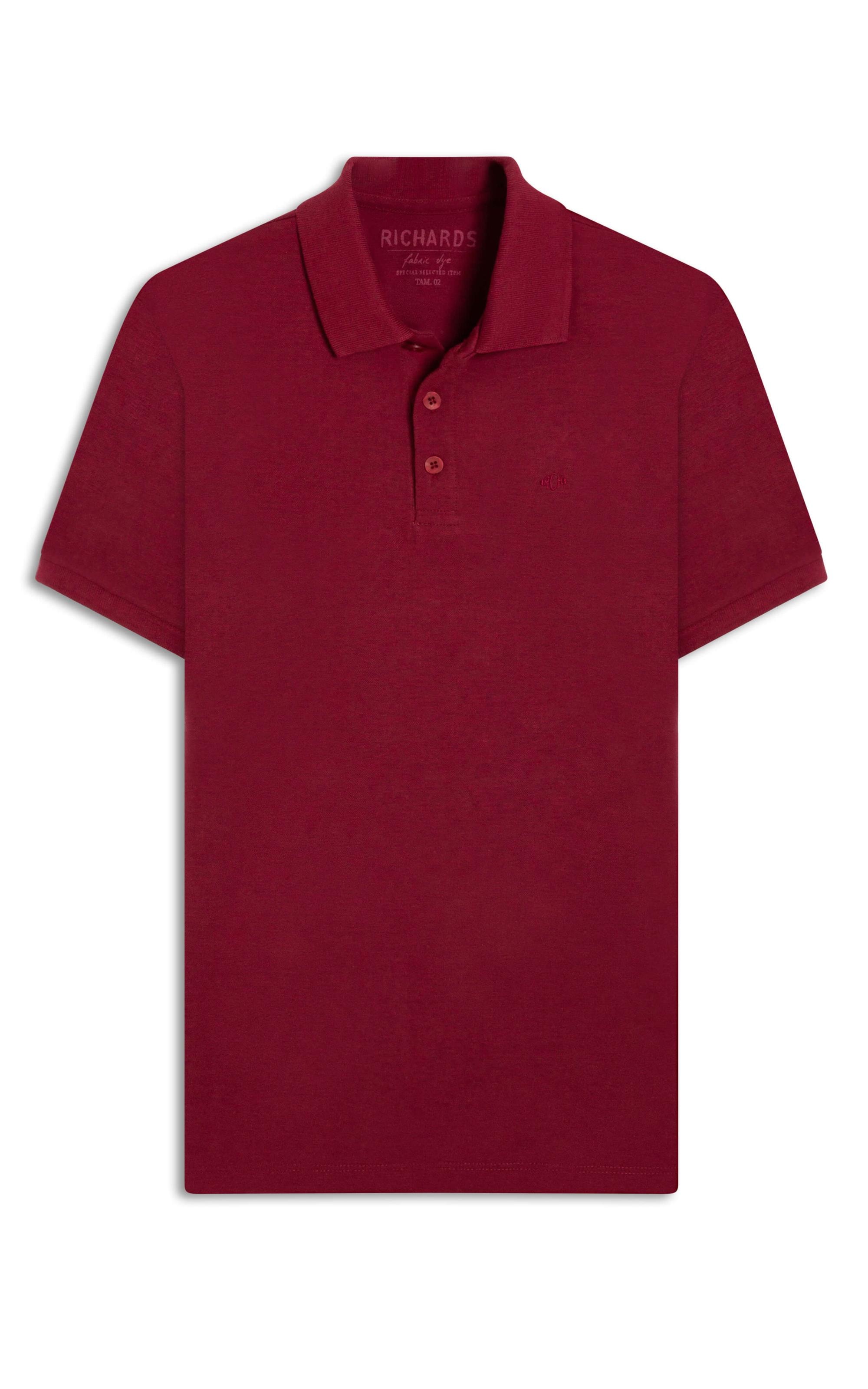 Polo Piquet Mescla Lisa Mc Vermelho Mescla
