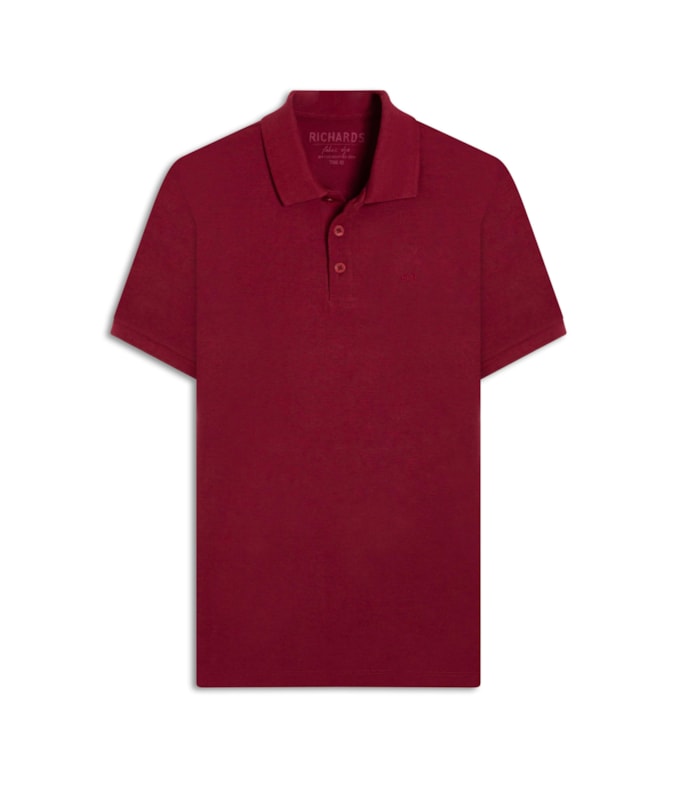 Polo Piquet Mescla Lisa Mc Vermelho Mescla