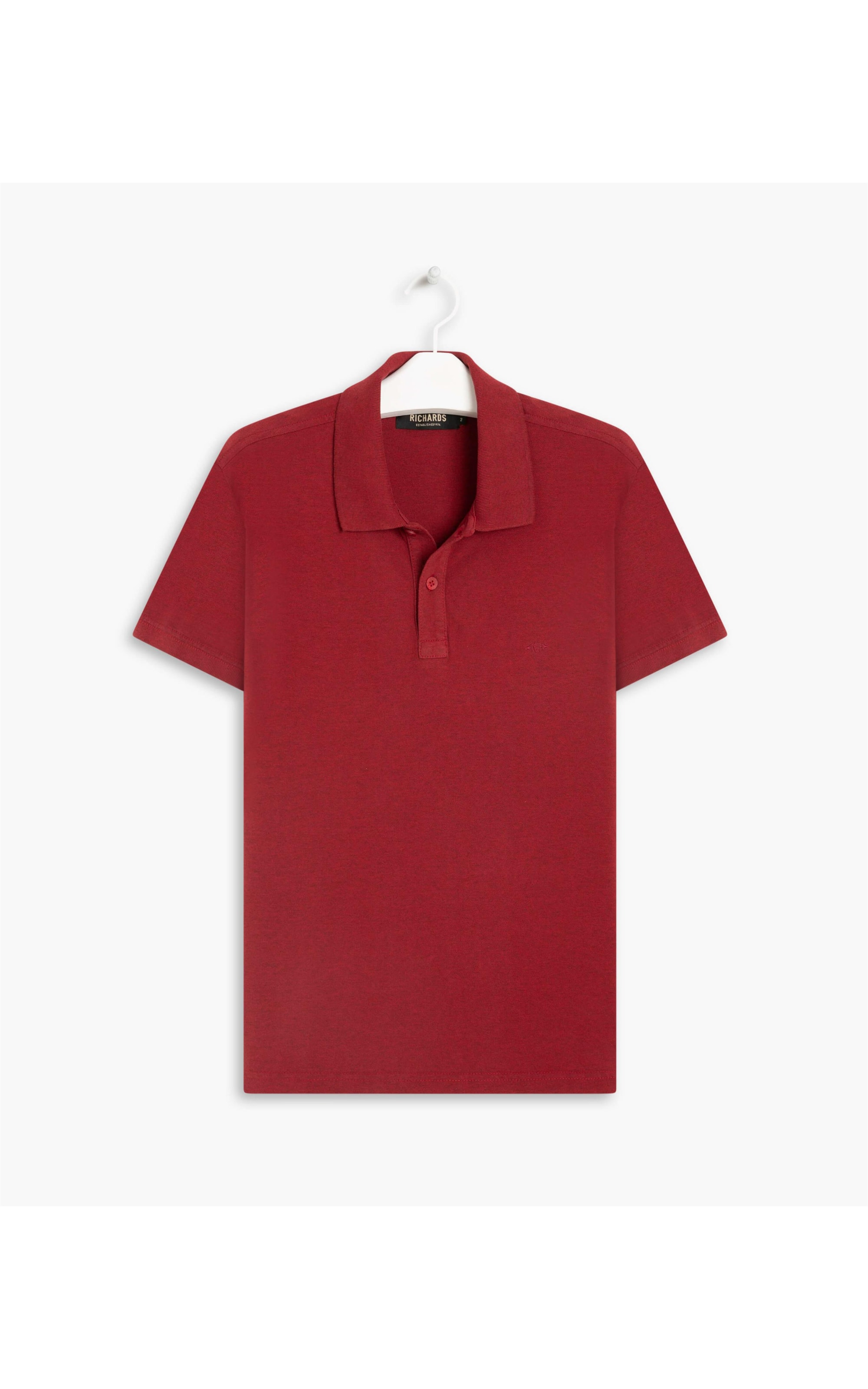 Polo Piquet Mescla Sobretinto Vermelho Mescla