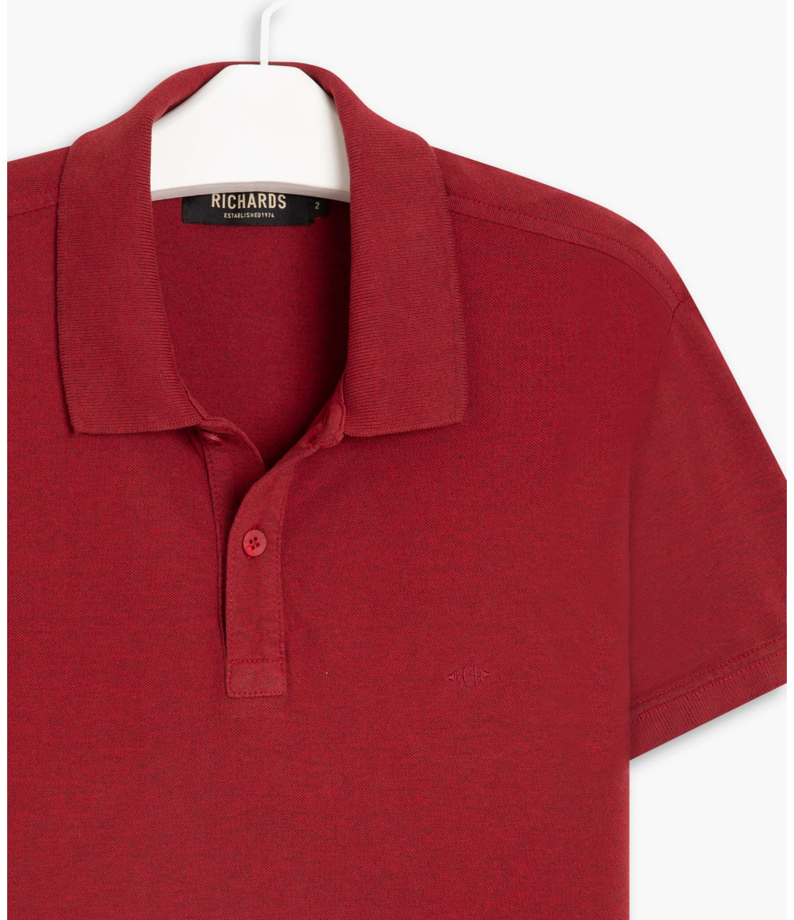 Polo Piquet Mescla Sobretinto Vermelho Mescla