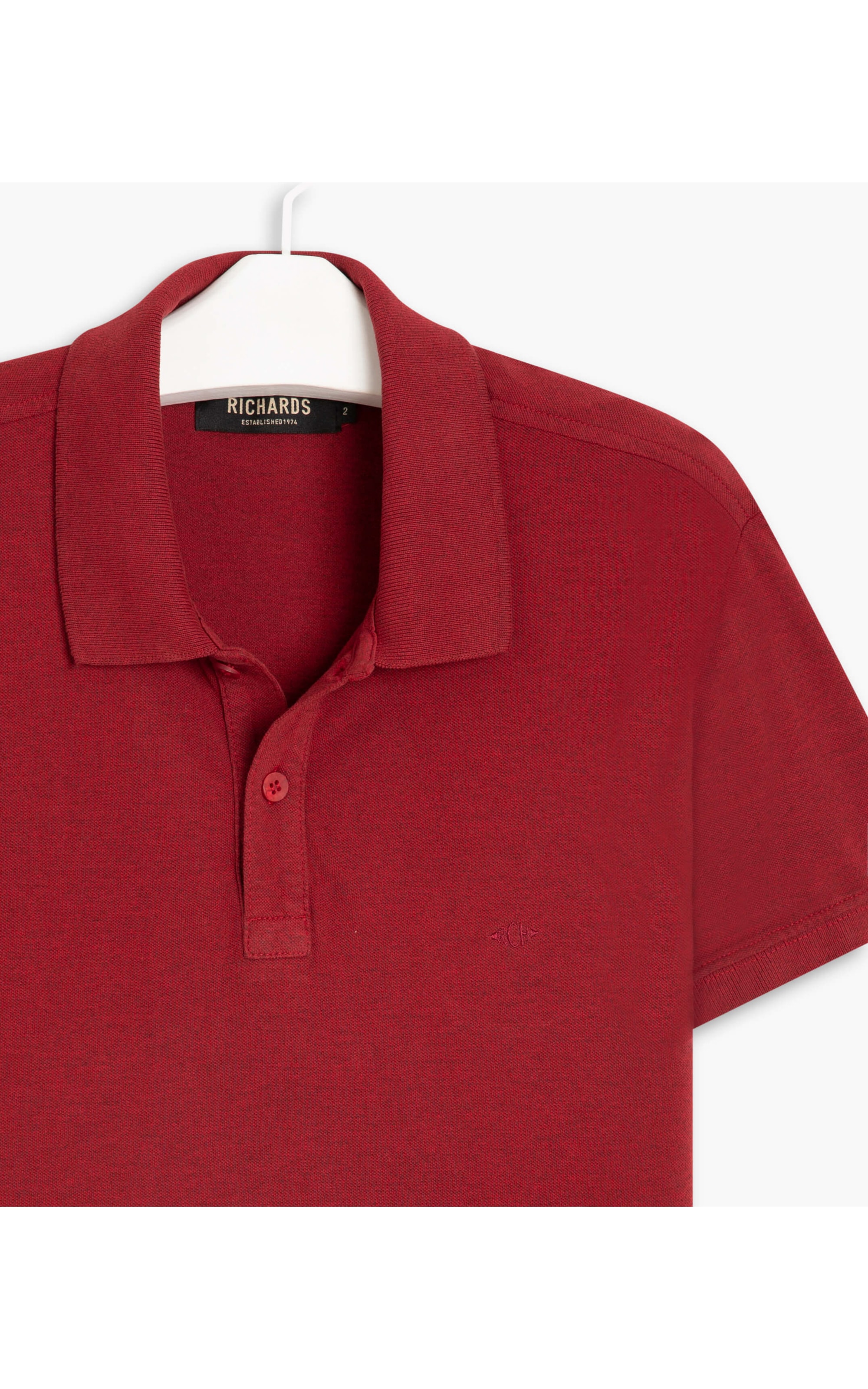Polo Piquet Mescla Sobretinto Vermelho Mescla