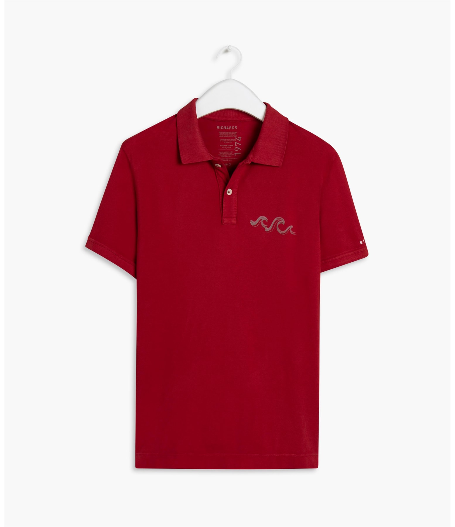 Polo Piquet Ondas Mc Vermelho