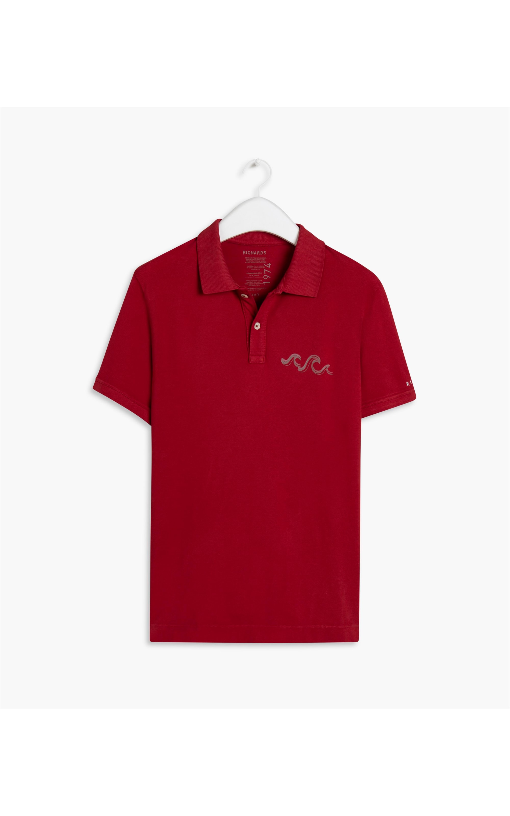 Polo Piquet Ondas Mc Vermelho