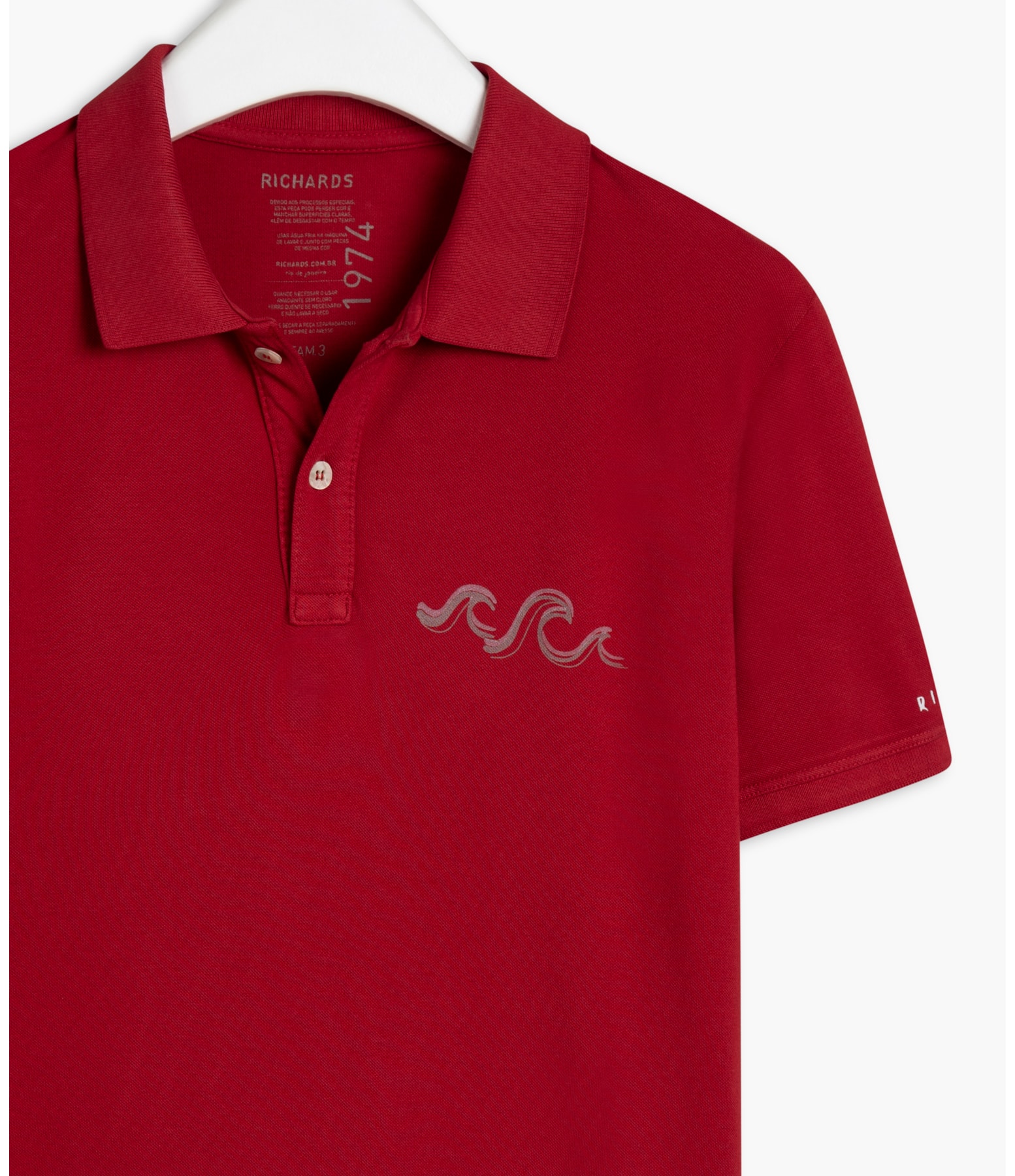 Polo Piquet Ondas Mc Vermelho