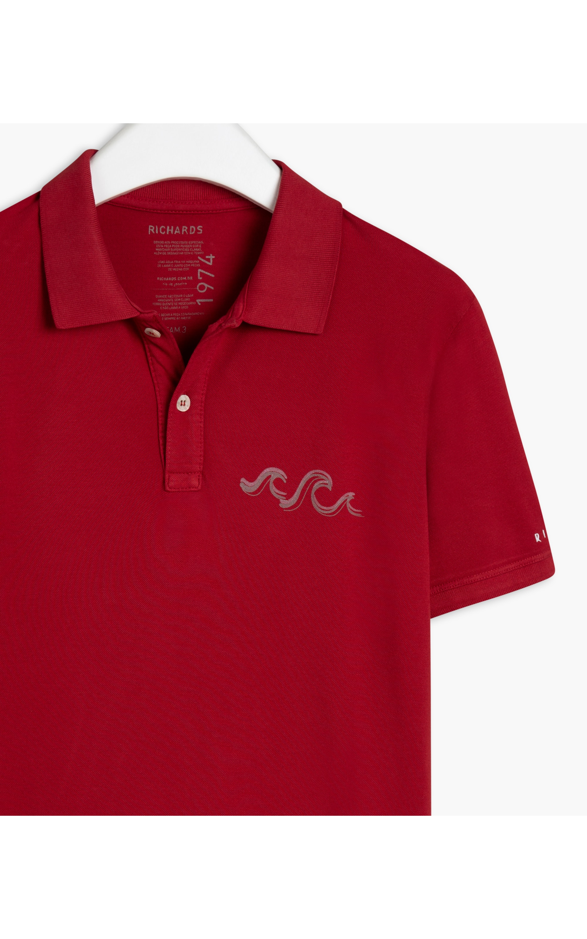 Polo Piquet Ondas Mc Vermelho