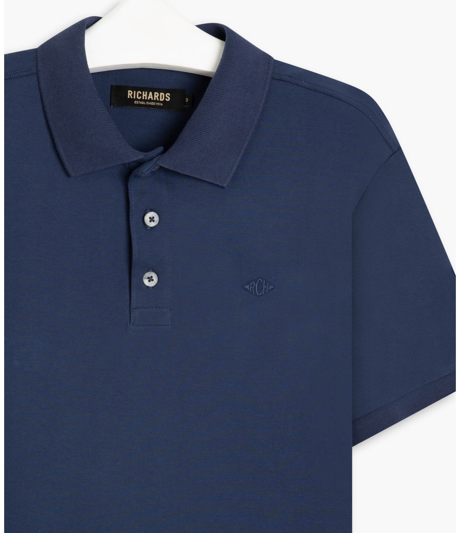 Polo Piquet Pima Com Elastano Mc Dark Navy
