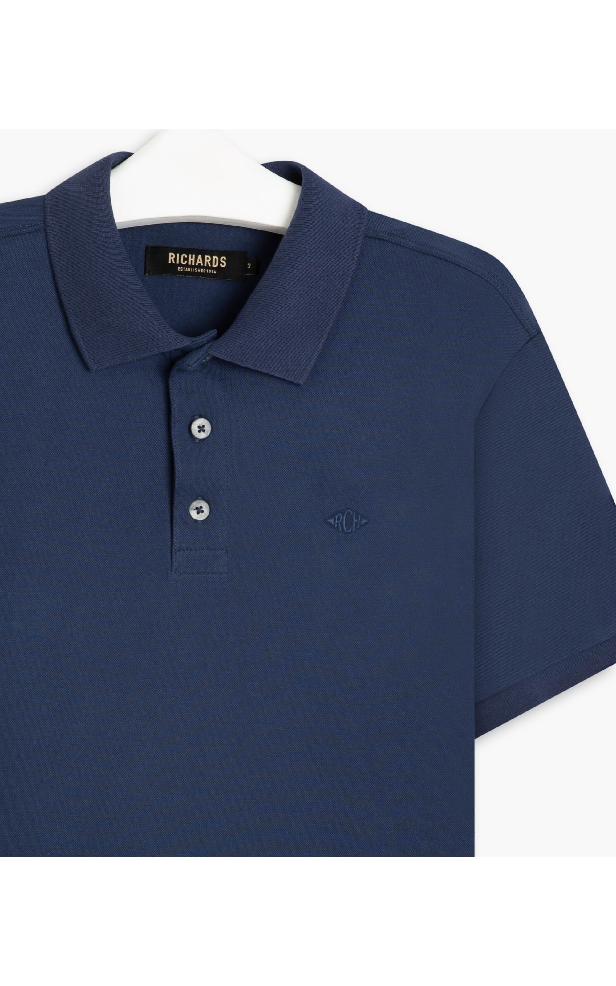 Polo Piquet Pima Com Elastano Mc Dark Navy