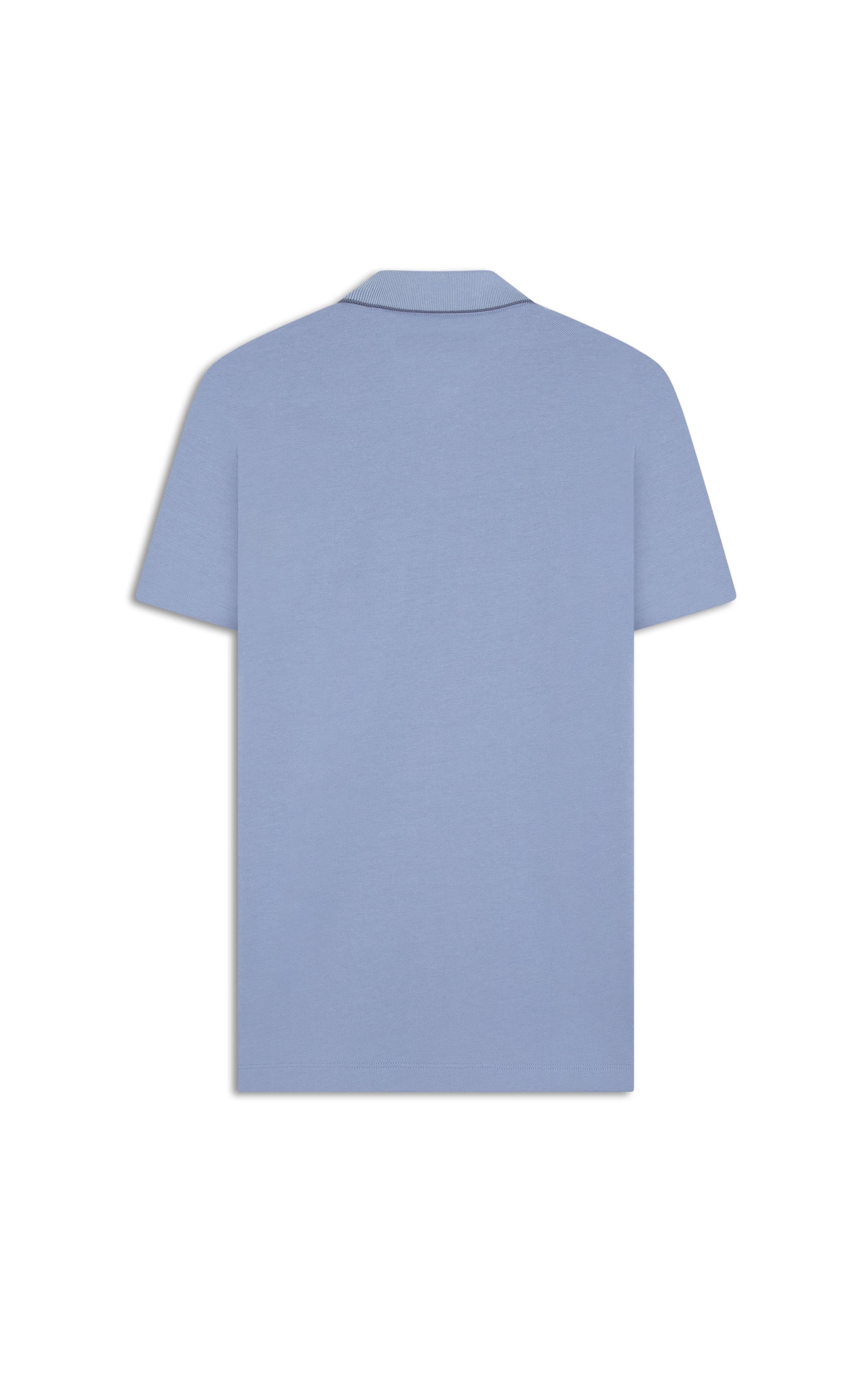 Polo Piquet Pima Com Friso Azul Pervante