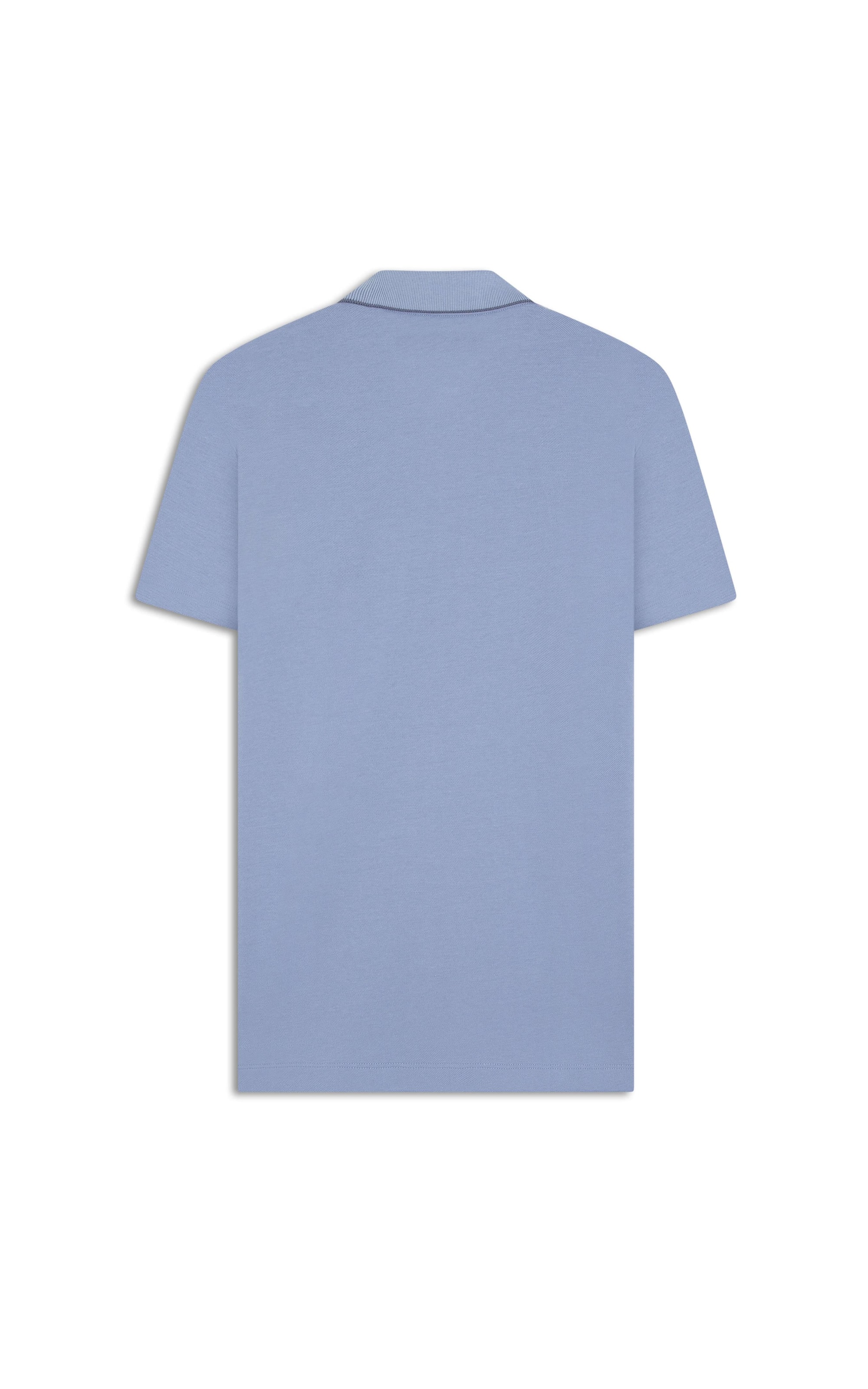 Polo Piquet Pima Com Friso Azul Pervante