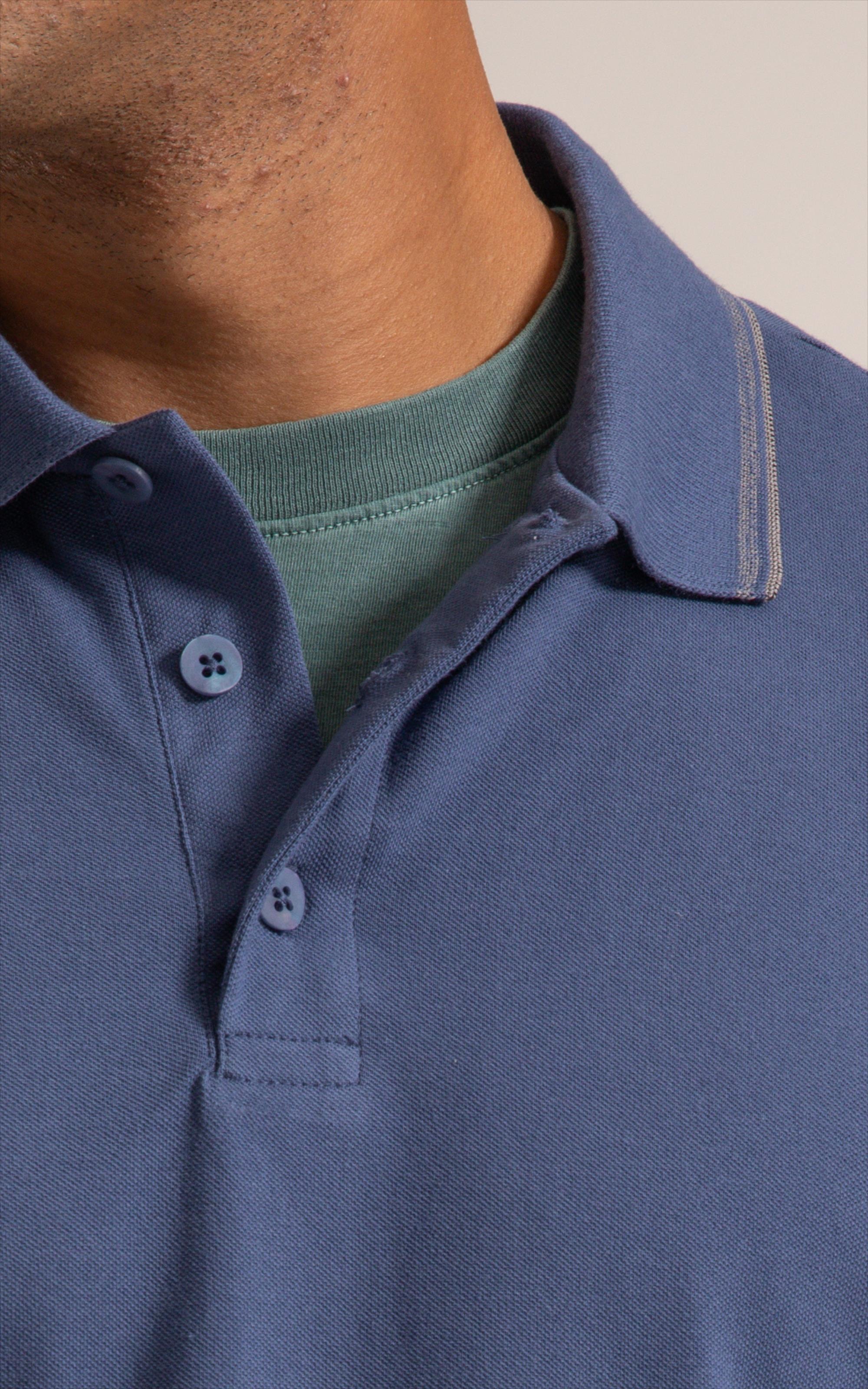 Polo Piquet Polyvisco Com Friso Jacquard Hortencia