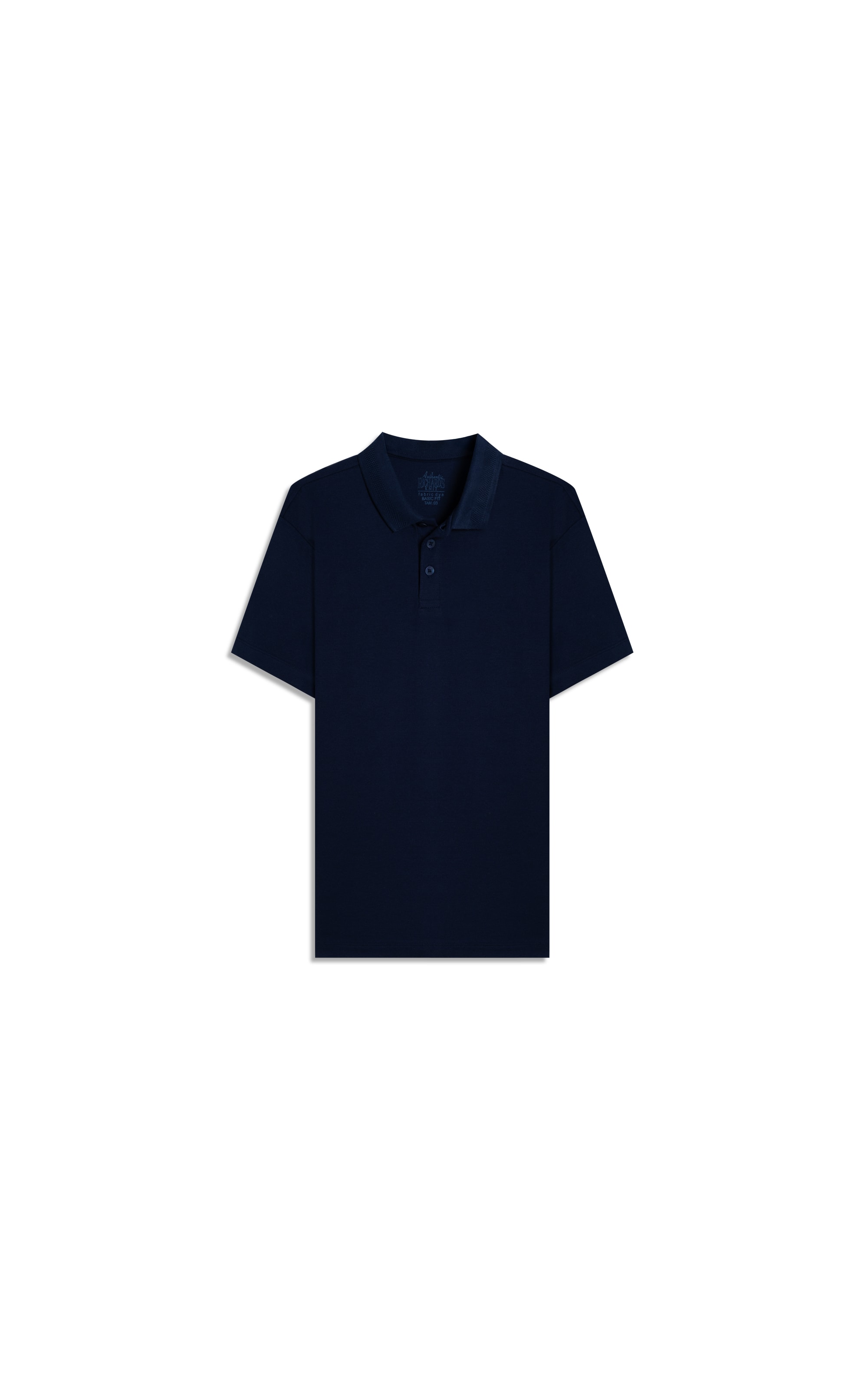 Polo Piquet Polyviscose Friso Jacquard m Dark Navy