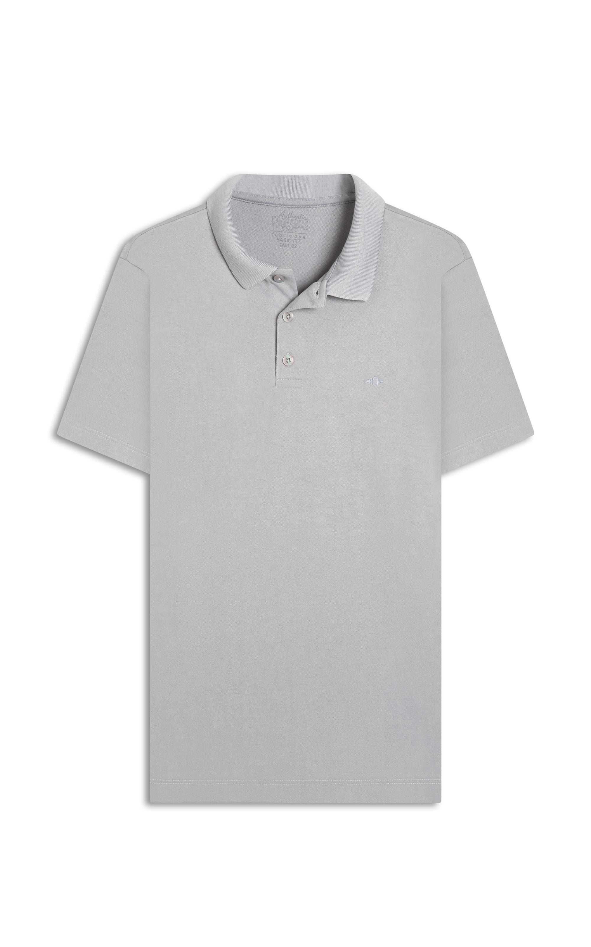 Polo Piquet Polyviscose Mc Bf Blue Vintage