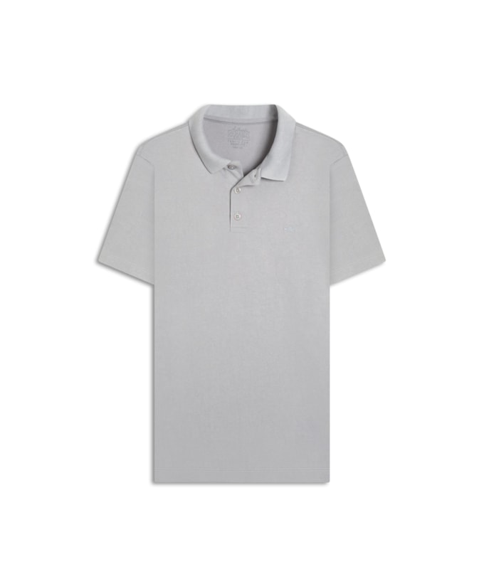 Polo Piquet Polyviscose Mc Bf Blue Vintage