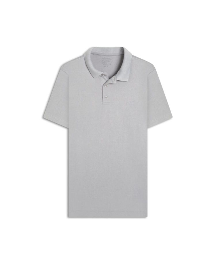 Polo Piquet Polyviscose Mc Bf Blue Vintage