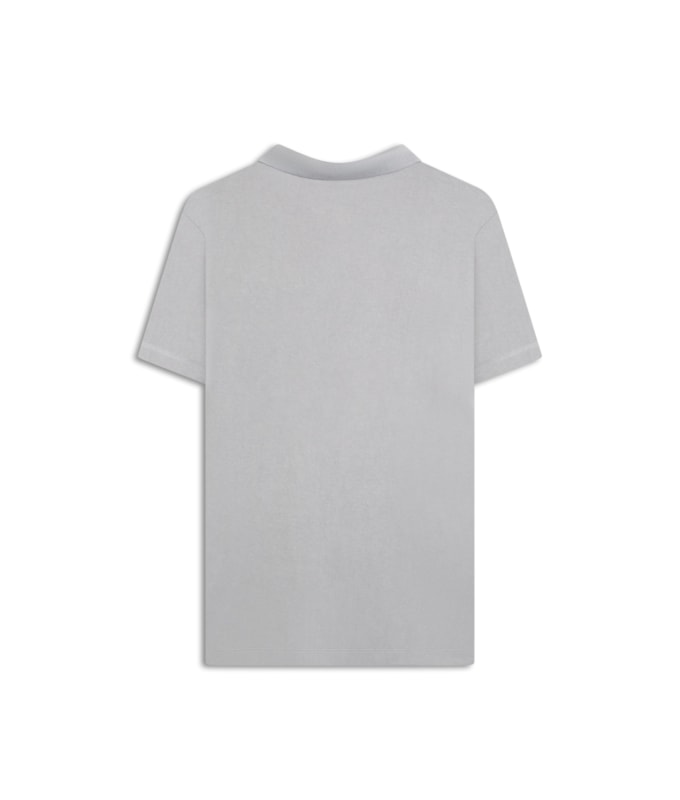 Polo Piquet Polyviscose Mc Bf Blue Vintage