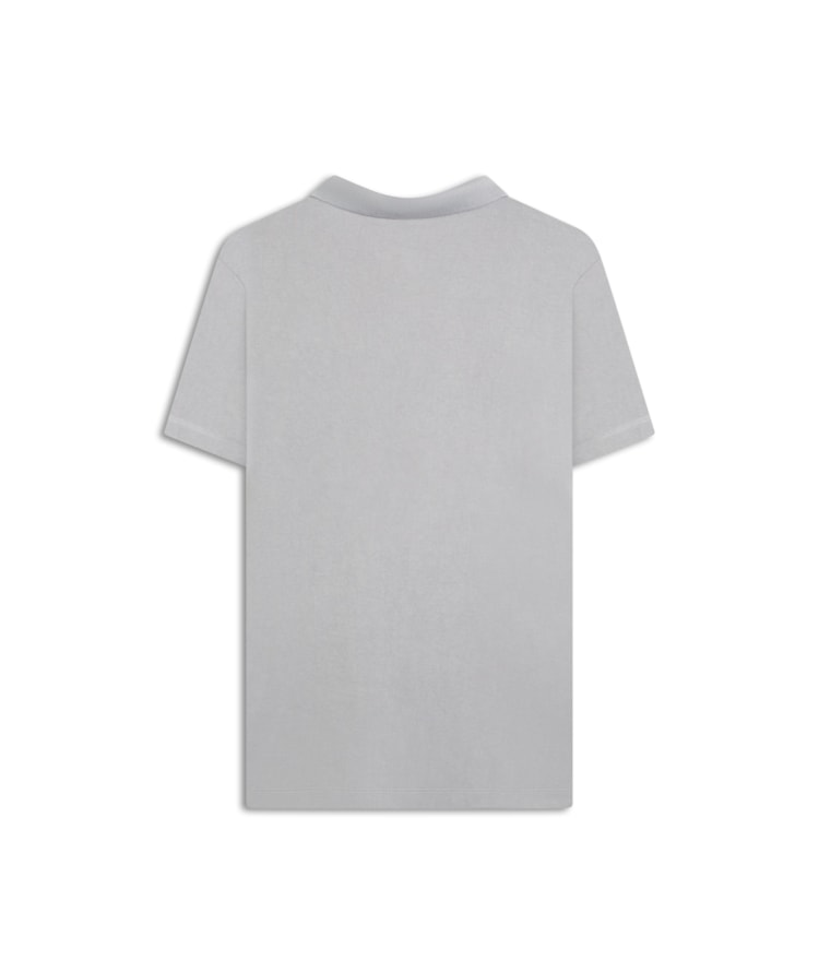 Polo Piquet Polyviscose Mc Bf Blue Vintage