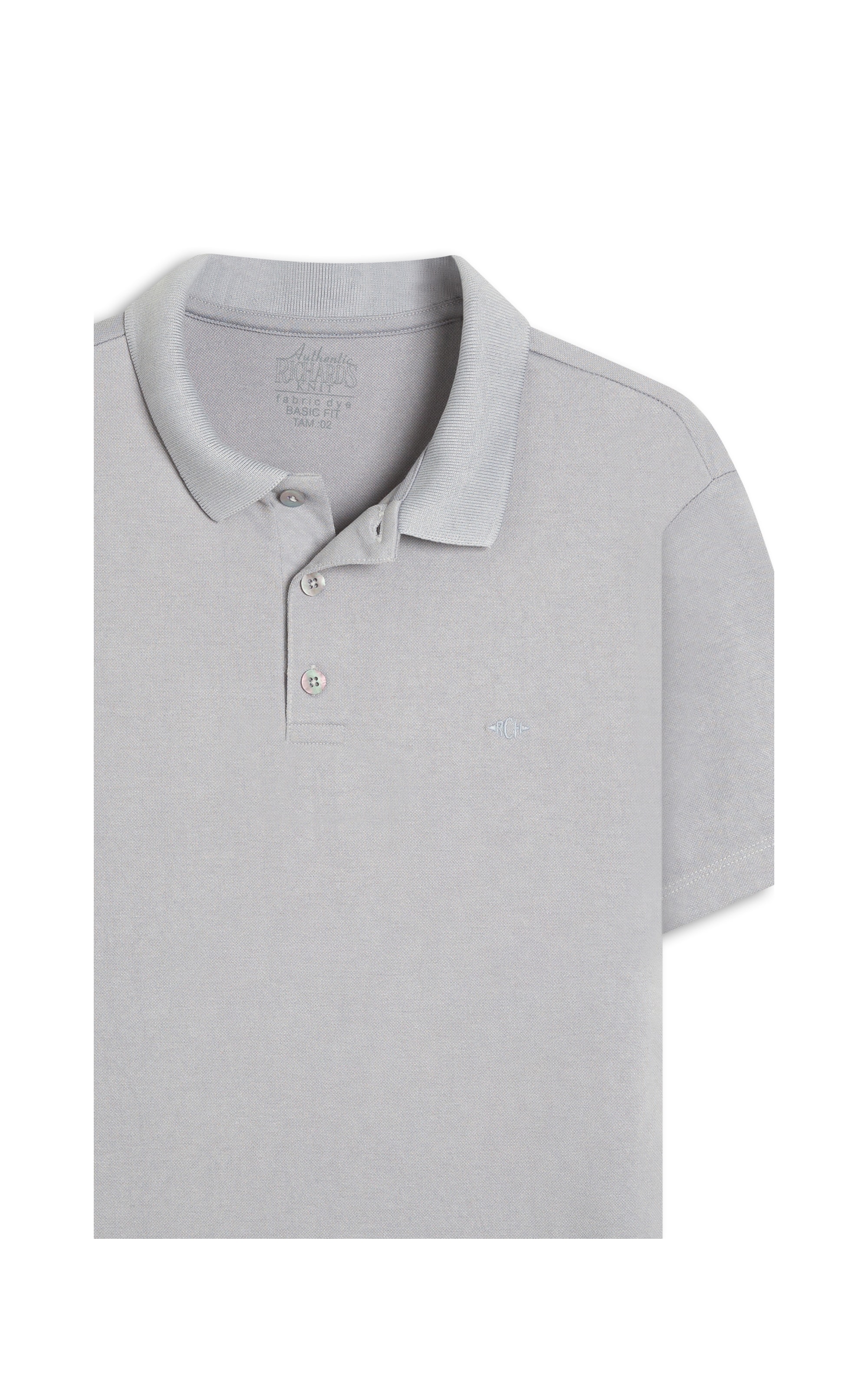 Polo Piquet Polyviscose Mc Bf Blue Vintage