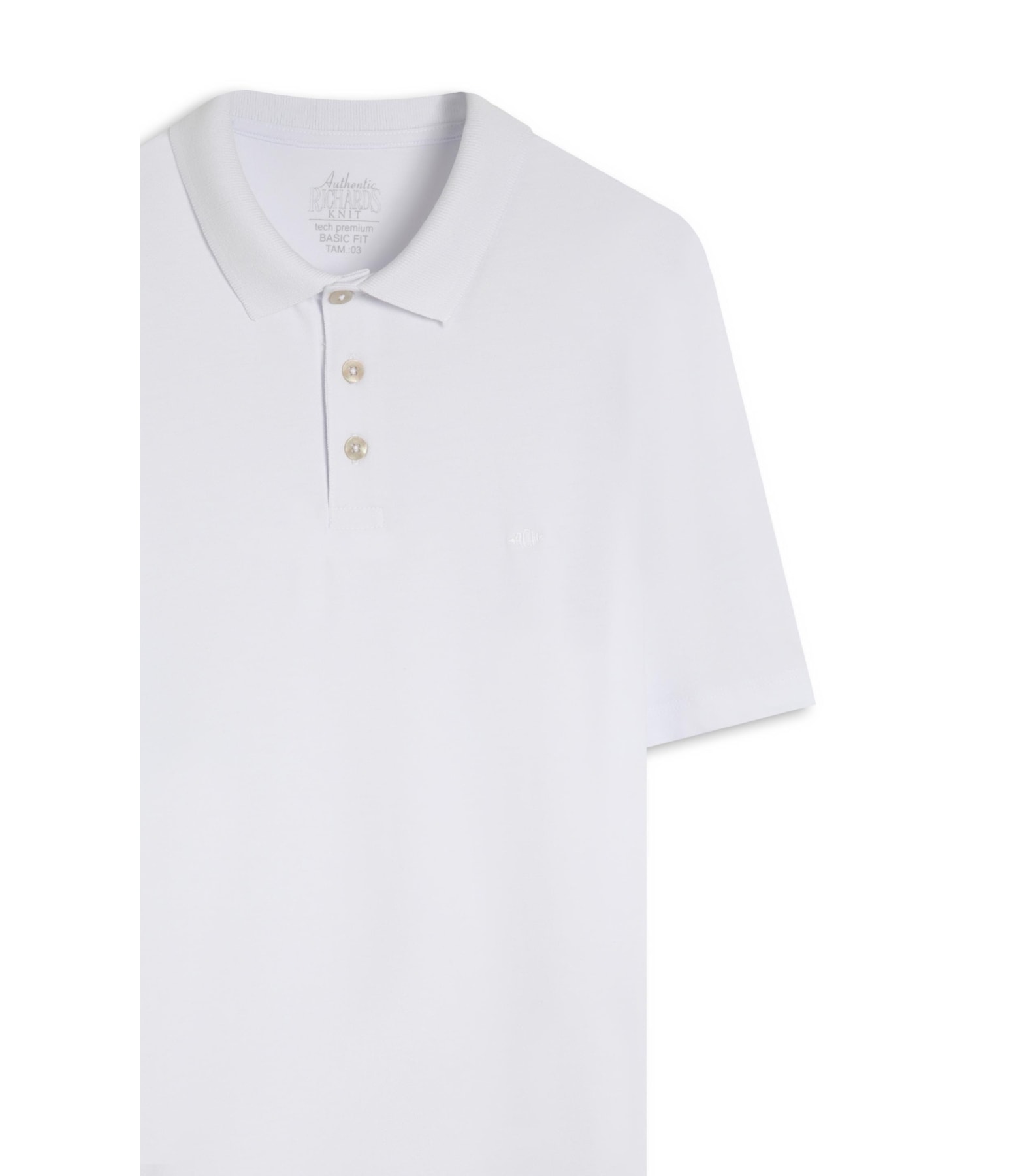Polo Piquet Polyviscose Mc Bf Branco