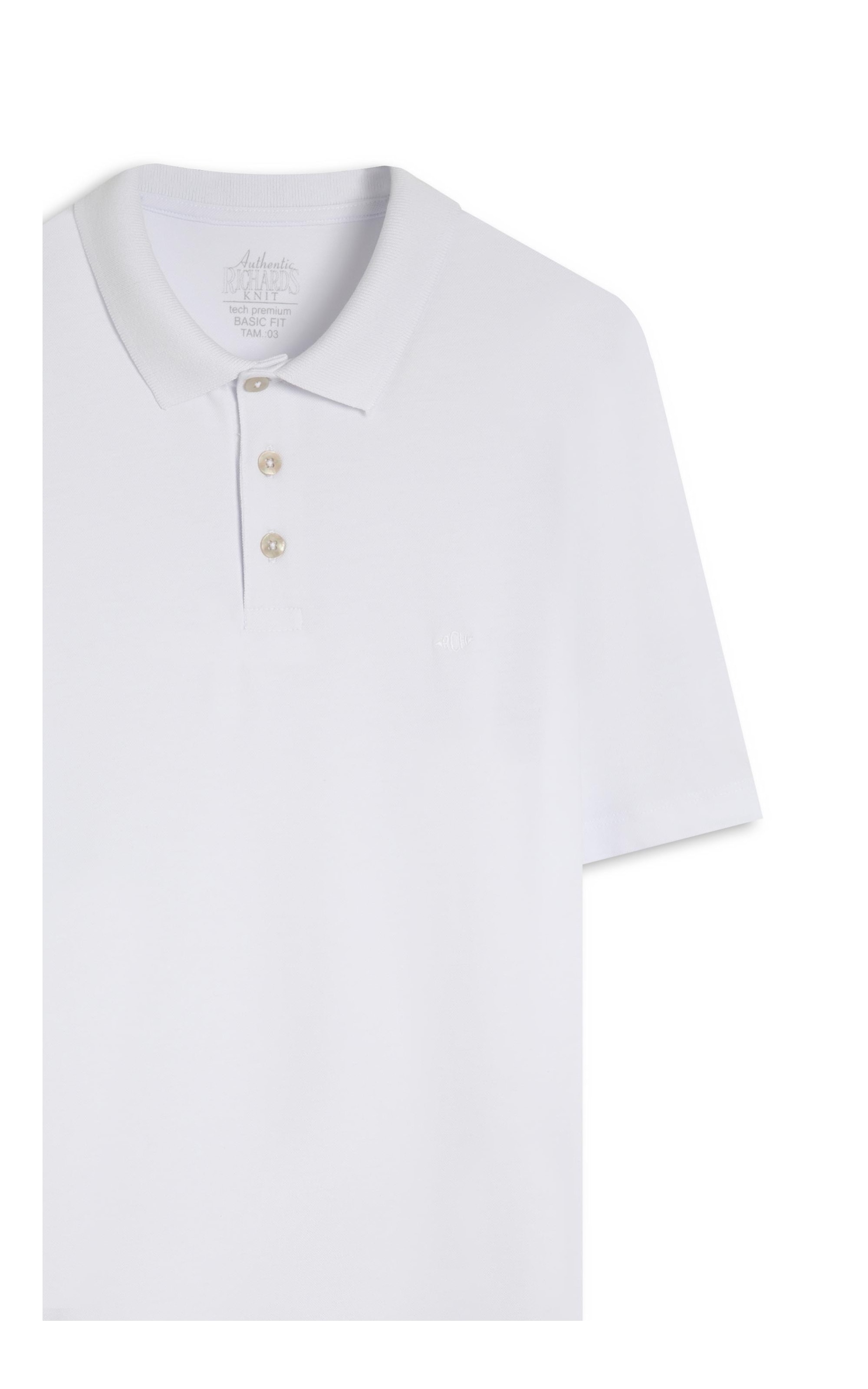 Polo Piquet Polyviscose Mc Bf Branco