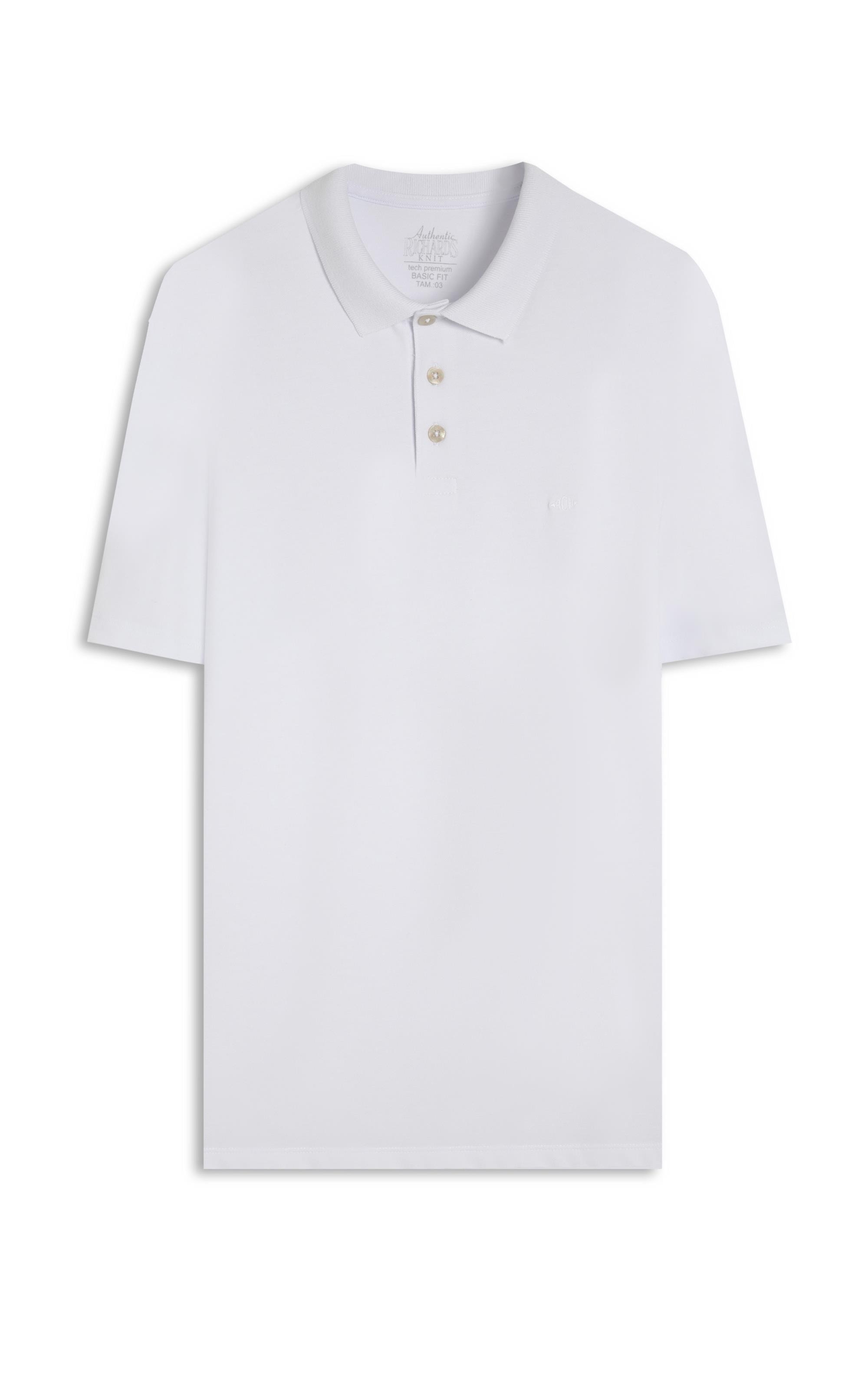 Polo Piquet Polyviscose Mc Bf Branco
