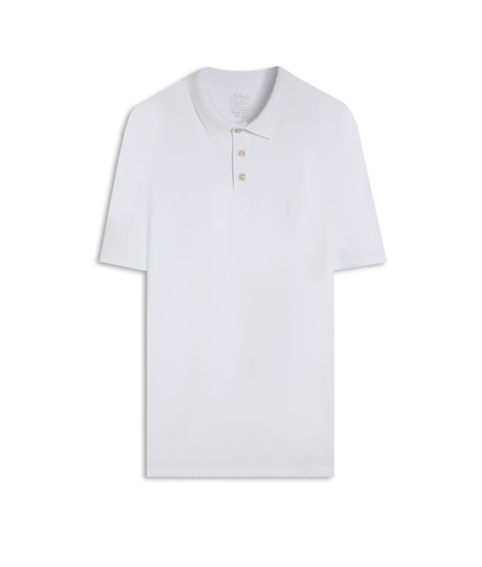 Polo Piquet Polyviscose Mc Bf Branco