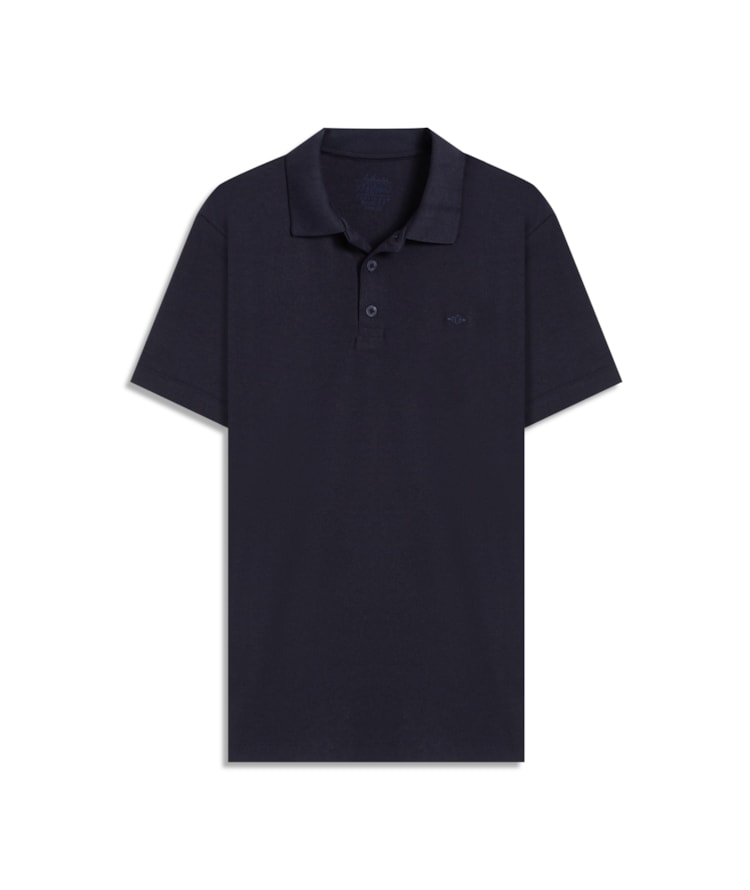 Polo Piquet Polyviscose Mc Bf Dark Navy