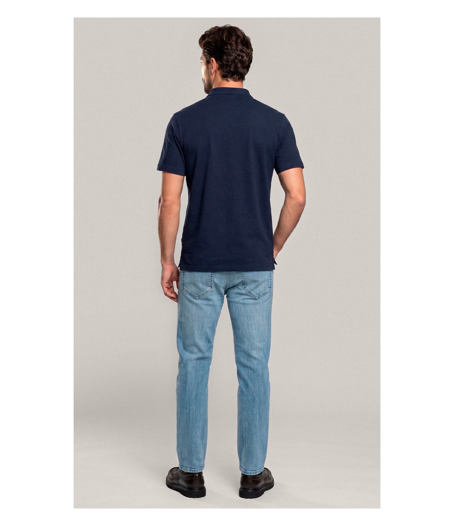 Polo Piquet Polyviscose Mc Bf Dark Navy
