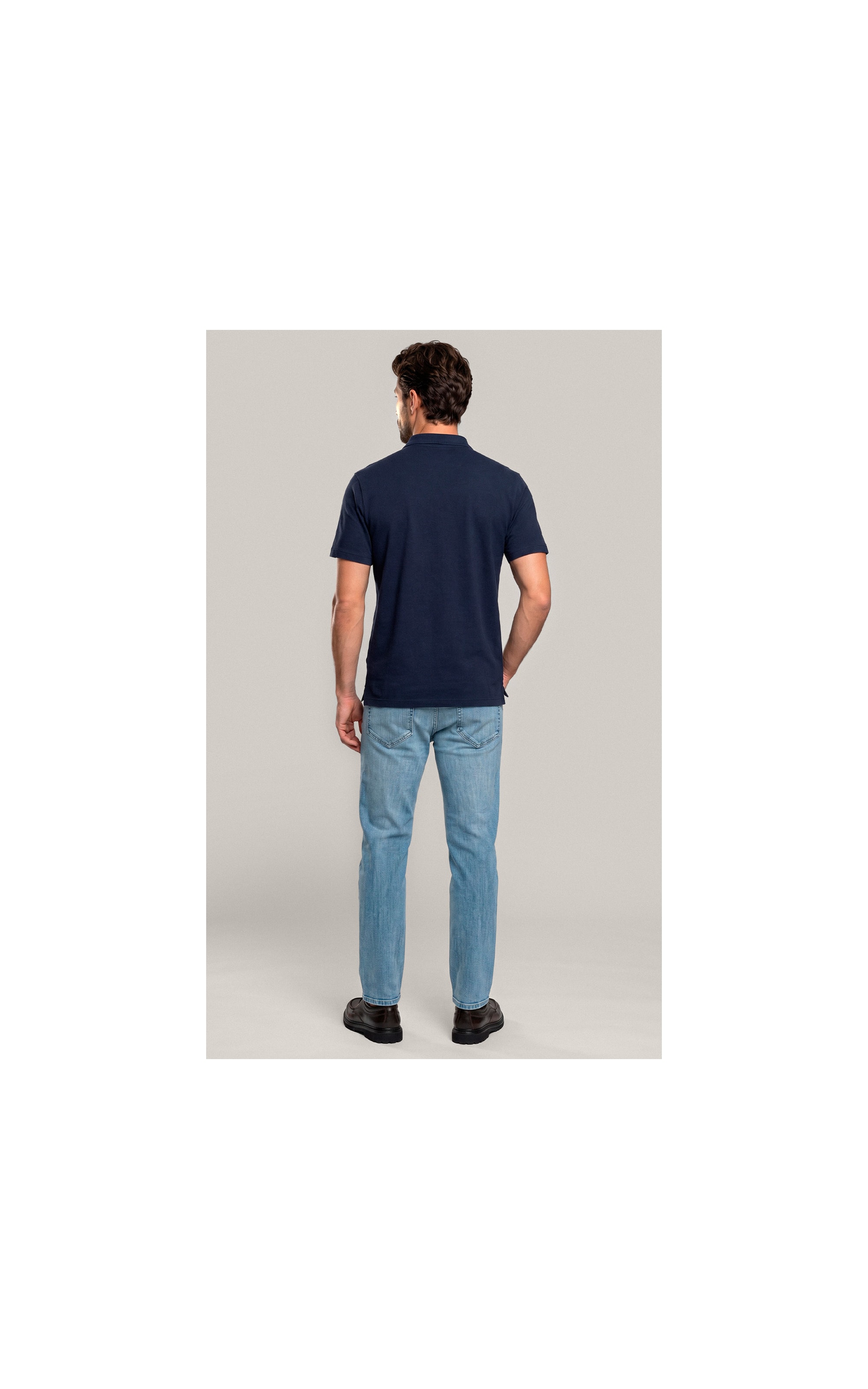 Polo Piquet Polyviscose Mc Bf Dark Navy
