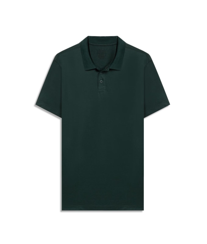 Polo Piquet Polyviscose Mc Bf Verde Militar